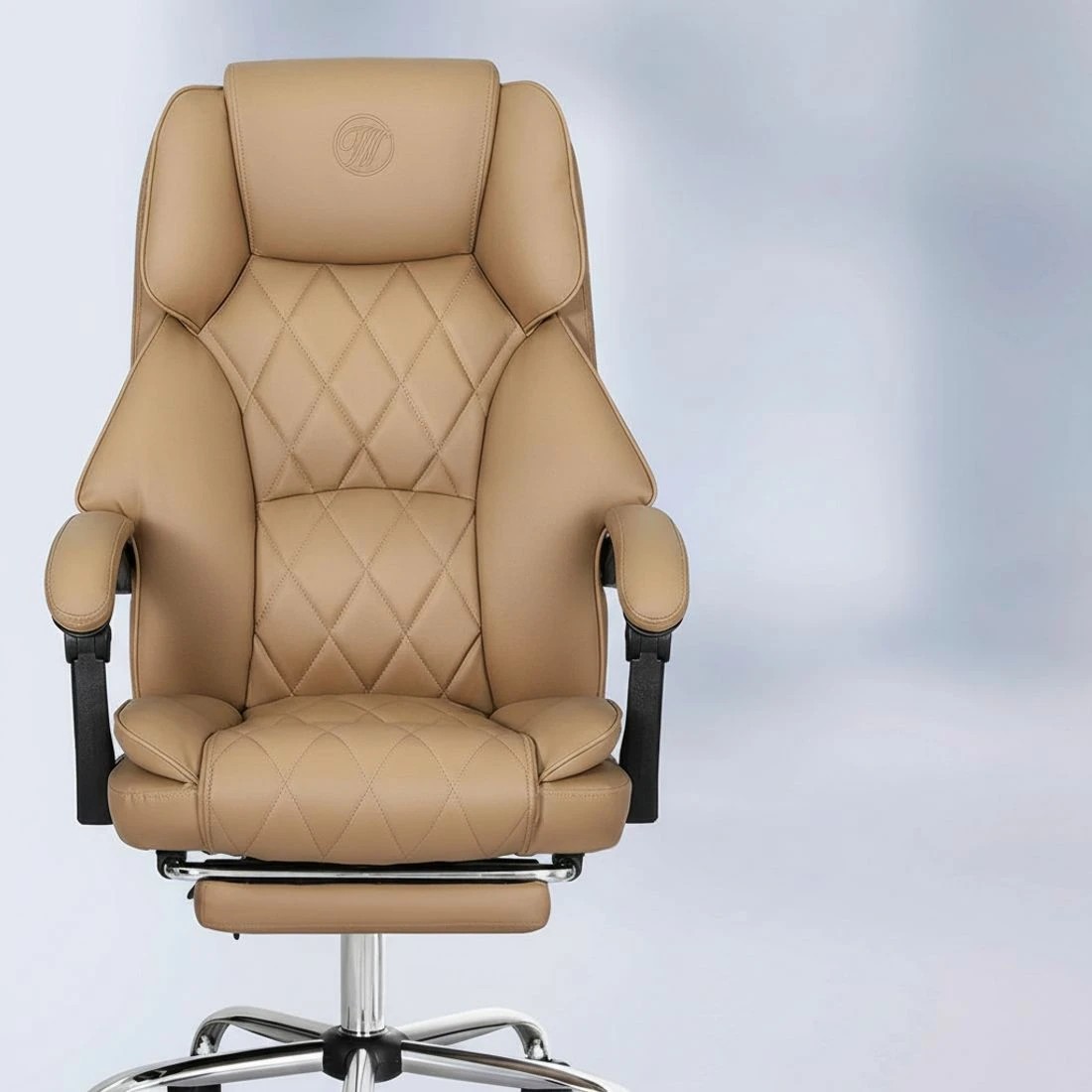 5 Artiss Executive Office Chair Leather Footrest Espresso - Brown, 5 of 7