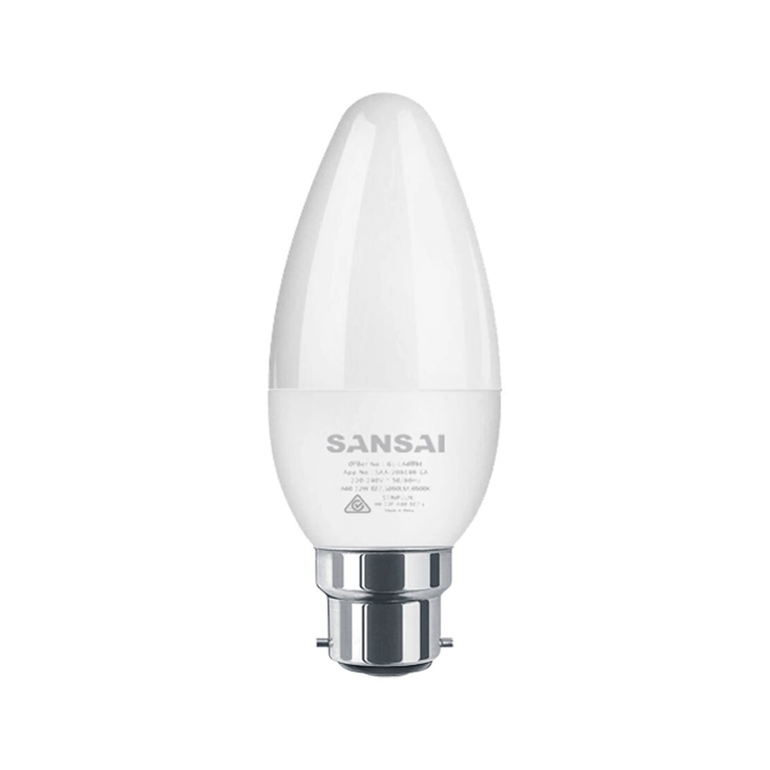 1 Sansai Home/office Led 425lm Light Bulb C37 5w B22 Bayonet Warm White 3000k
 - White, 1 of 3