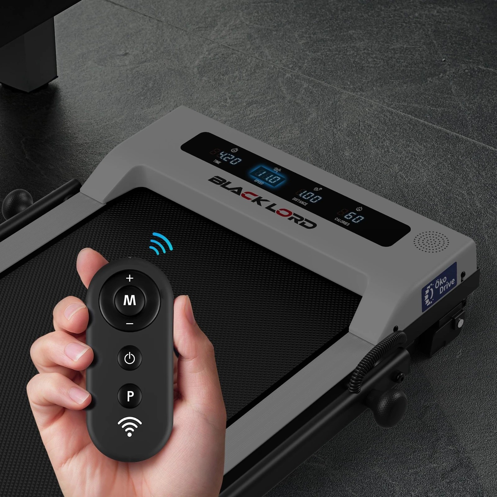 5 Black Lord Treadmill Electric Walking Pad Foldable 38cm Belt - White, 5 of 10