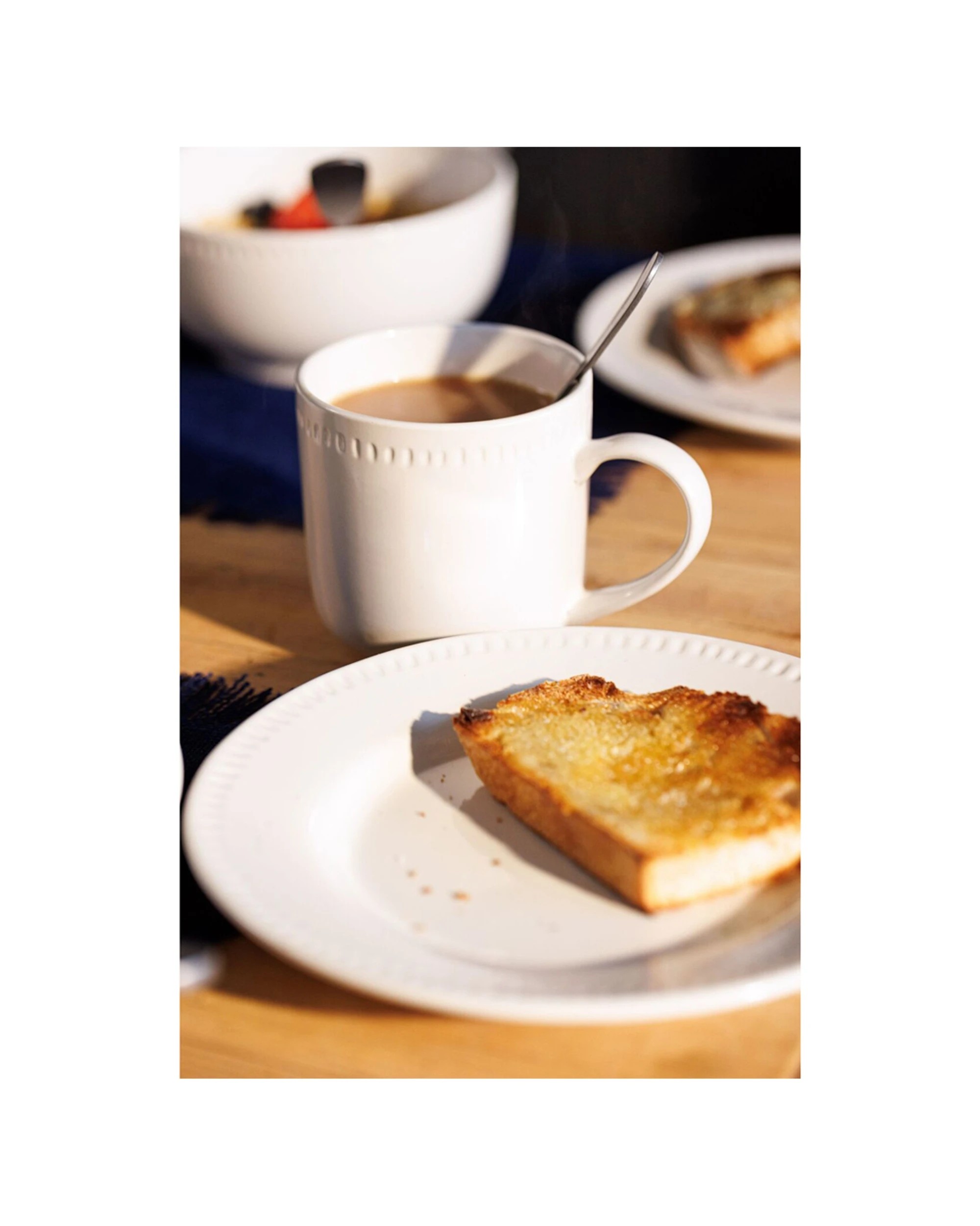 3 Mikasa 4pc Stoneware Side Plate Set 21cm Durable Classic Design - White, 3 of 7