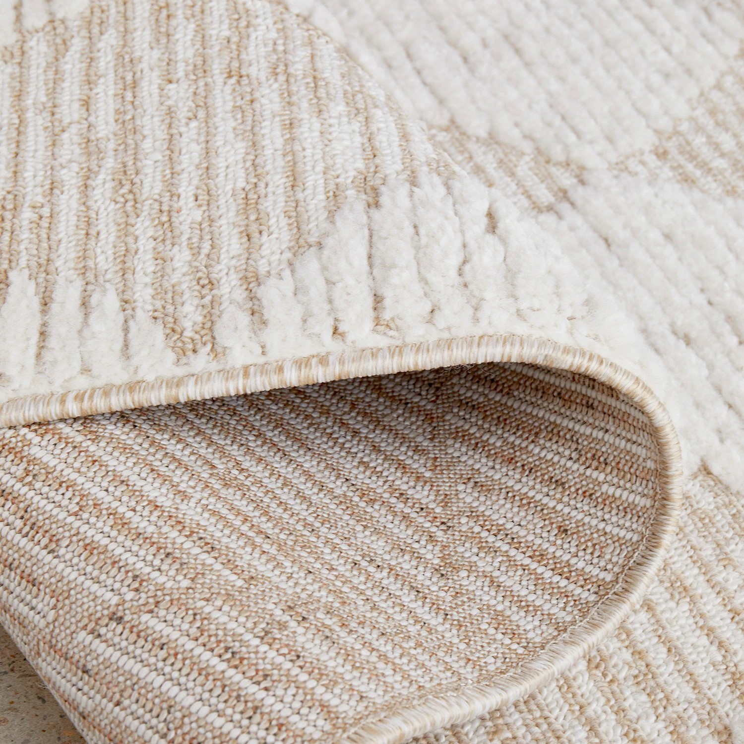 6 Common Ground Rugs Lyrica Yuri 400x80cm - Large Runner Power Loomed Pet Friendly Rug - Beige, 6 of 7