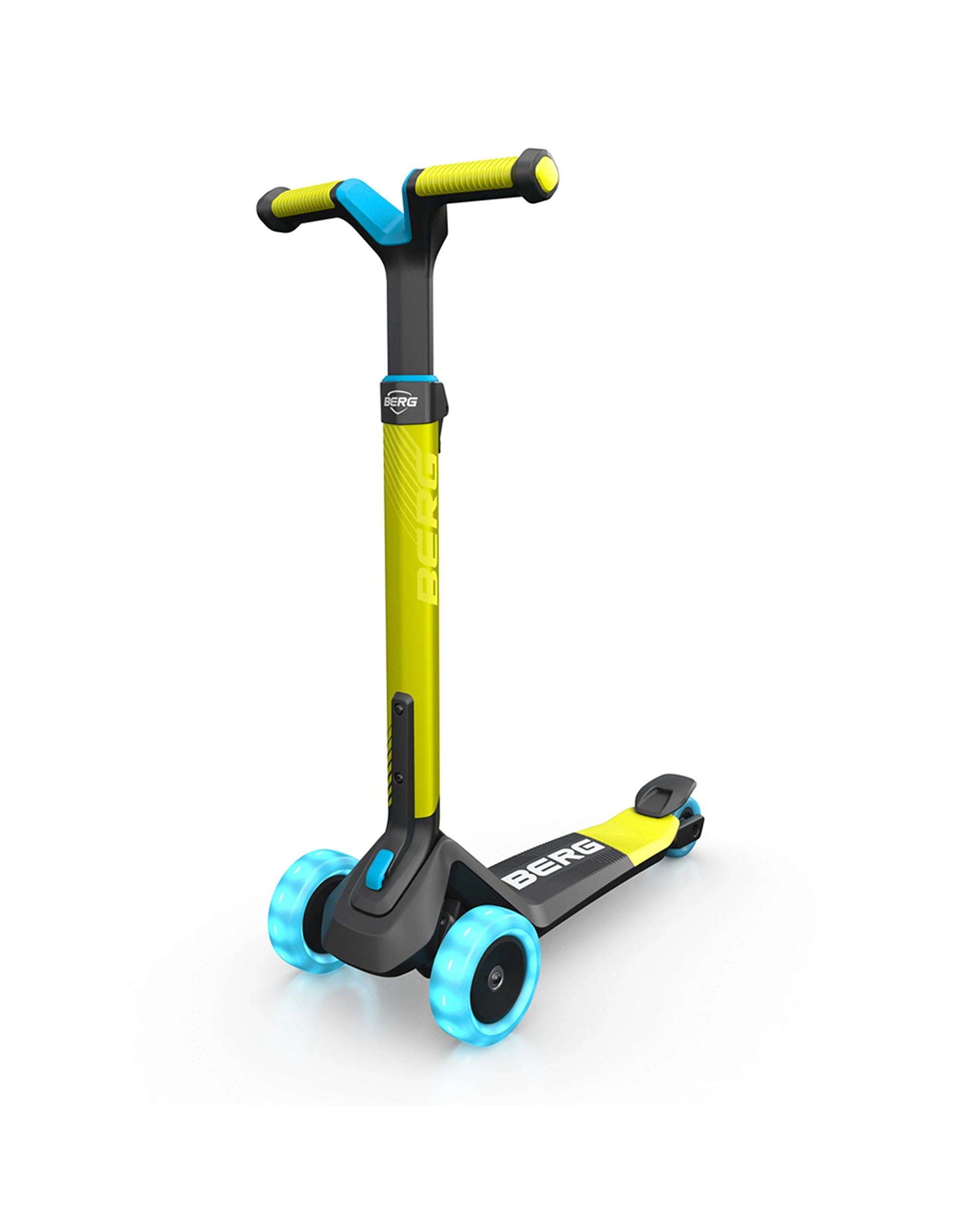 1 BERG Nexo Foldable Kids Scooter With Lights Adjustable Handlebar Stable
 - green, 1 of 4