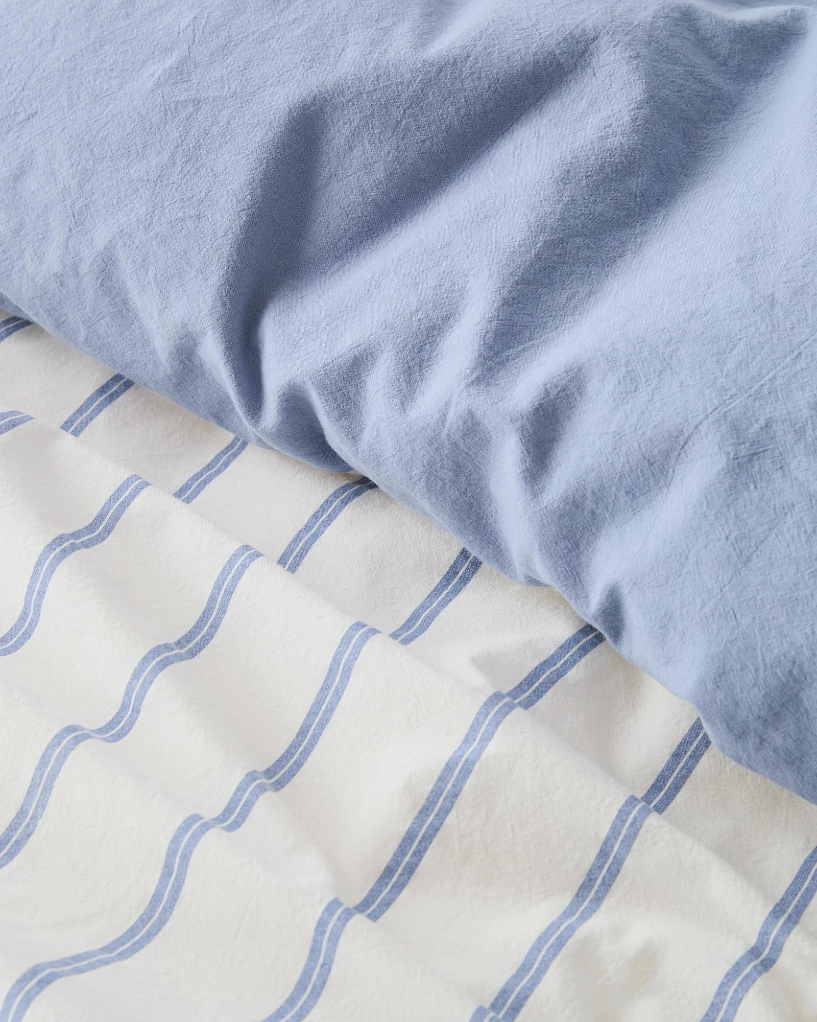 8 Arlo Stonewash Stripe Quilt Cover Set - Super King Bed - Blue, 8 of 8