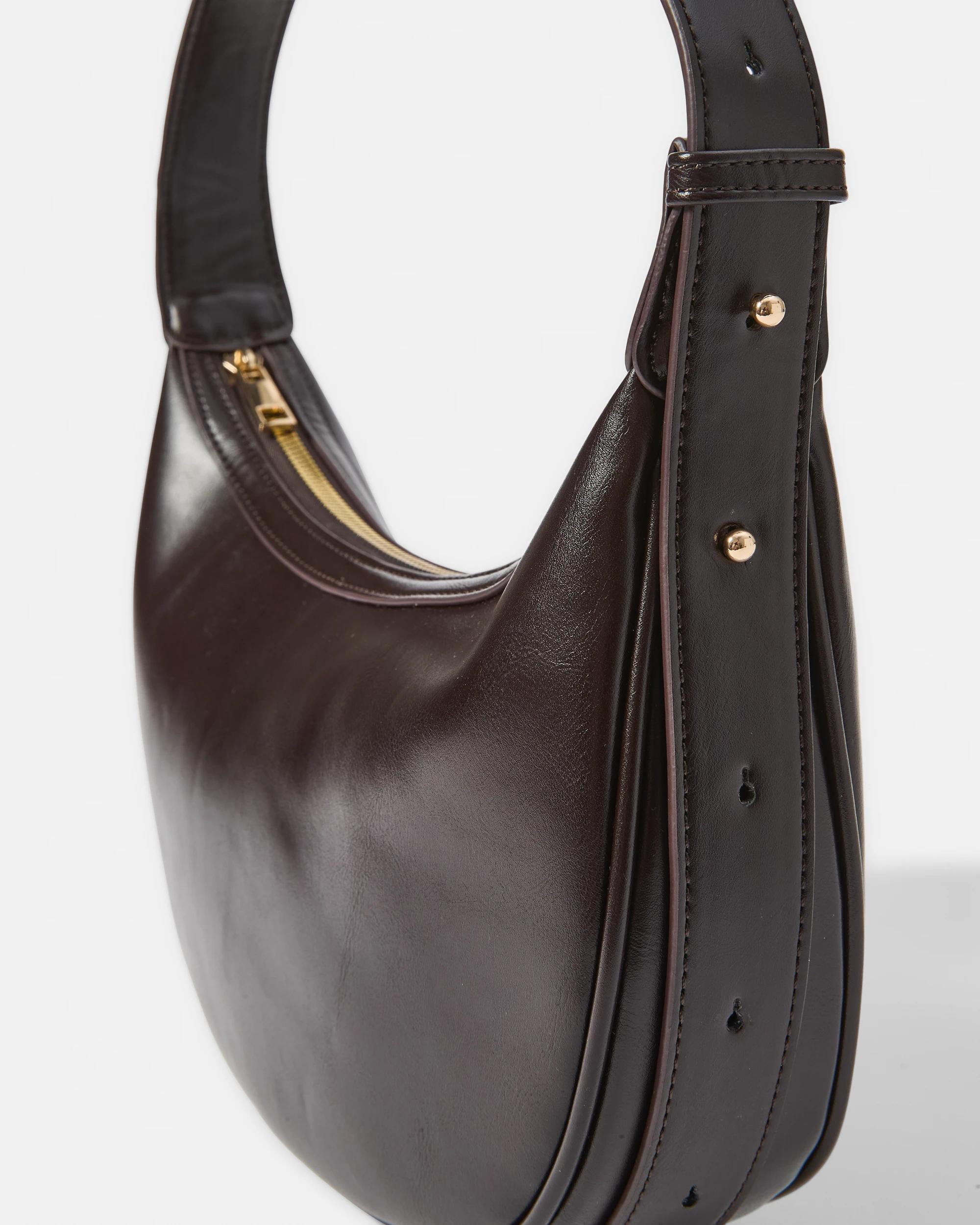 4 Everyday Crescent Crossbody Bag Deep Fudge, 4 of 6