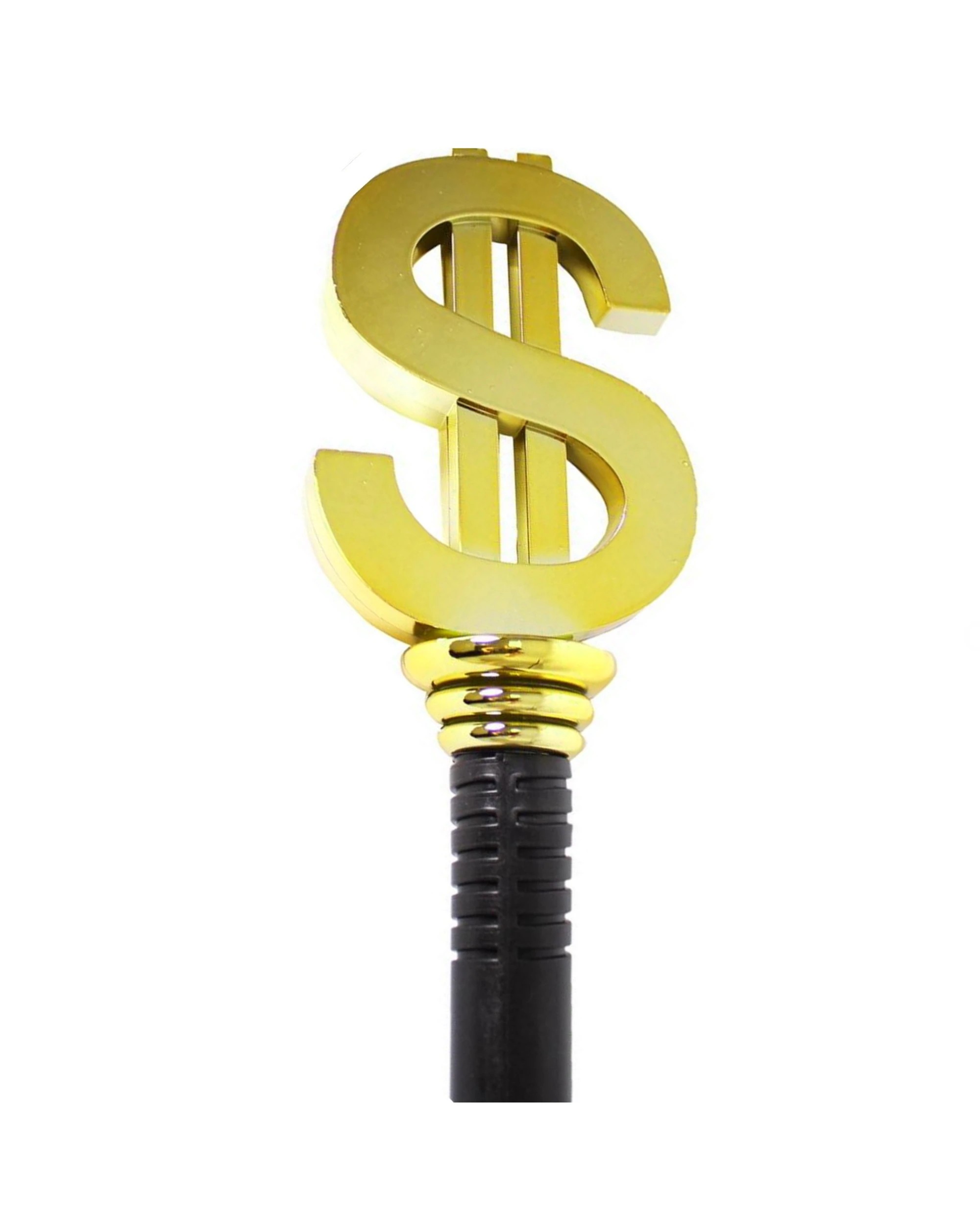 2 JD Party Plastic Dollar Sign Cane - One Size - Gold, 2 of 3