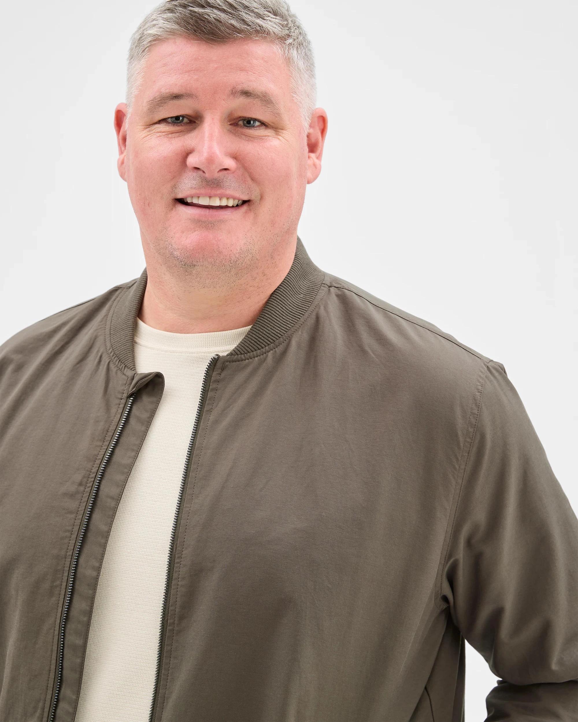 5 Target Man Plus Plus Size Australian Cotton Blend Bomber Jacket DARK OLIVE, 5 of 6