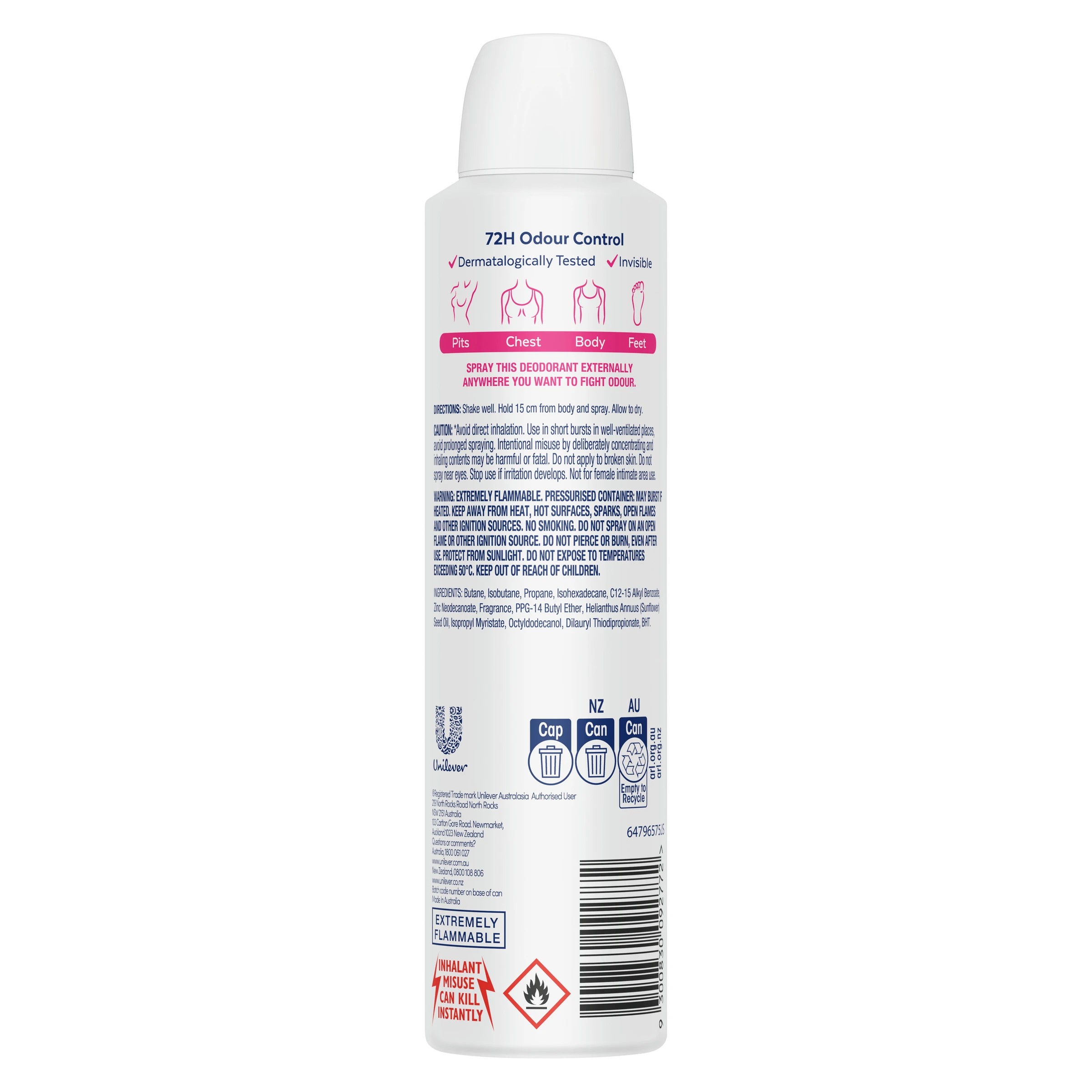 2 Rexona Whole Body Deo 230ml - Wild Rose, 2 of 6