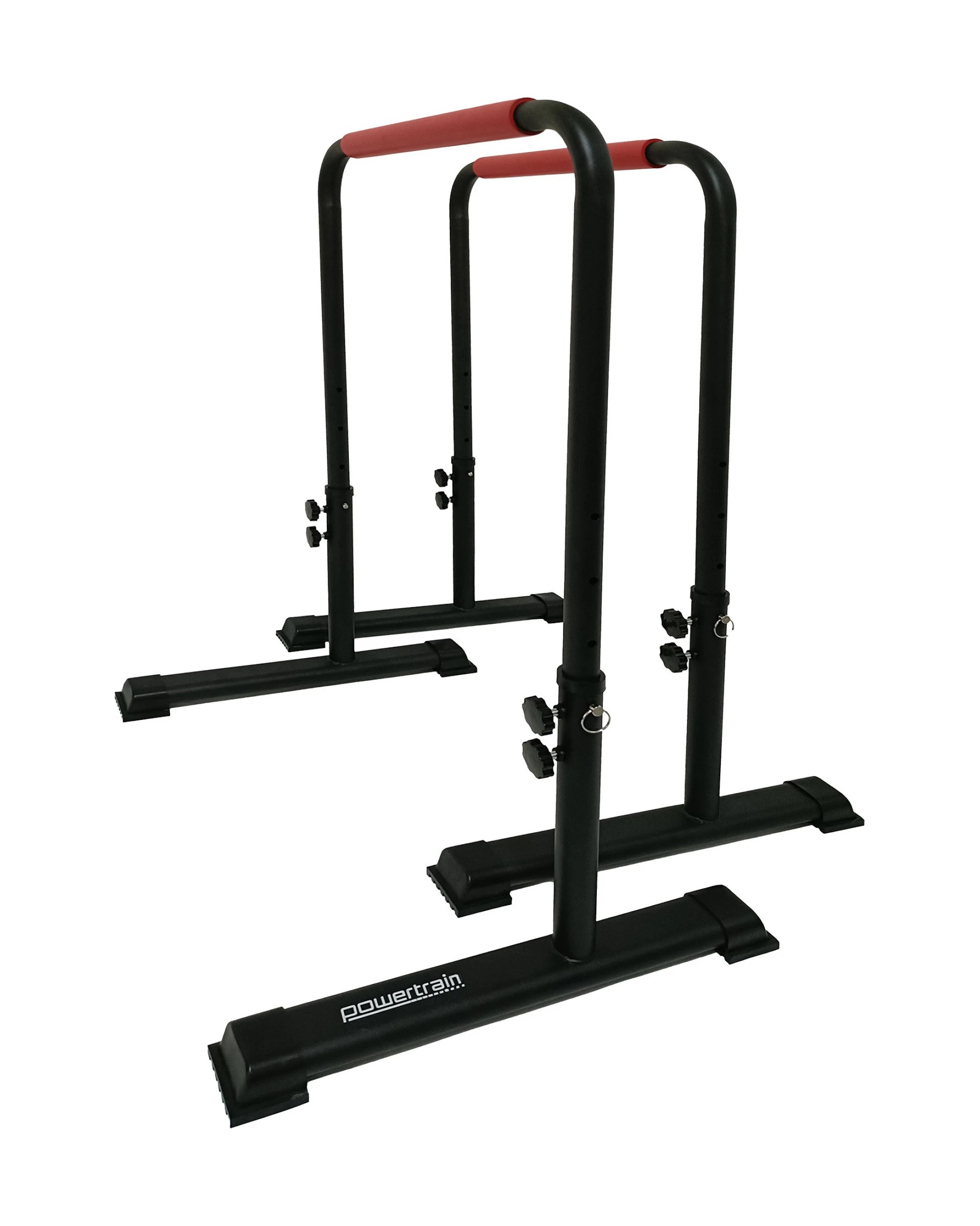 6 Powertrain Height-Adjustable Dip Bars Pair Load Capacity 200kg Separated Type - Black, 6 of 8