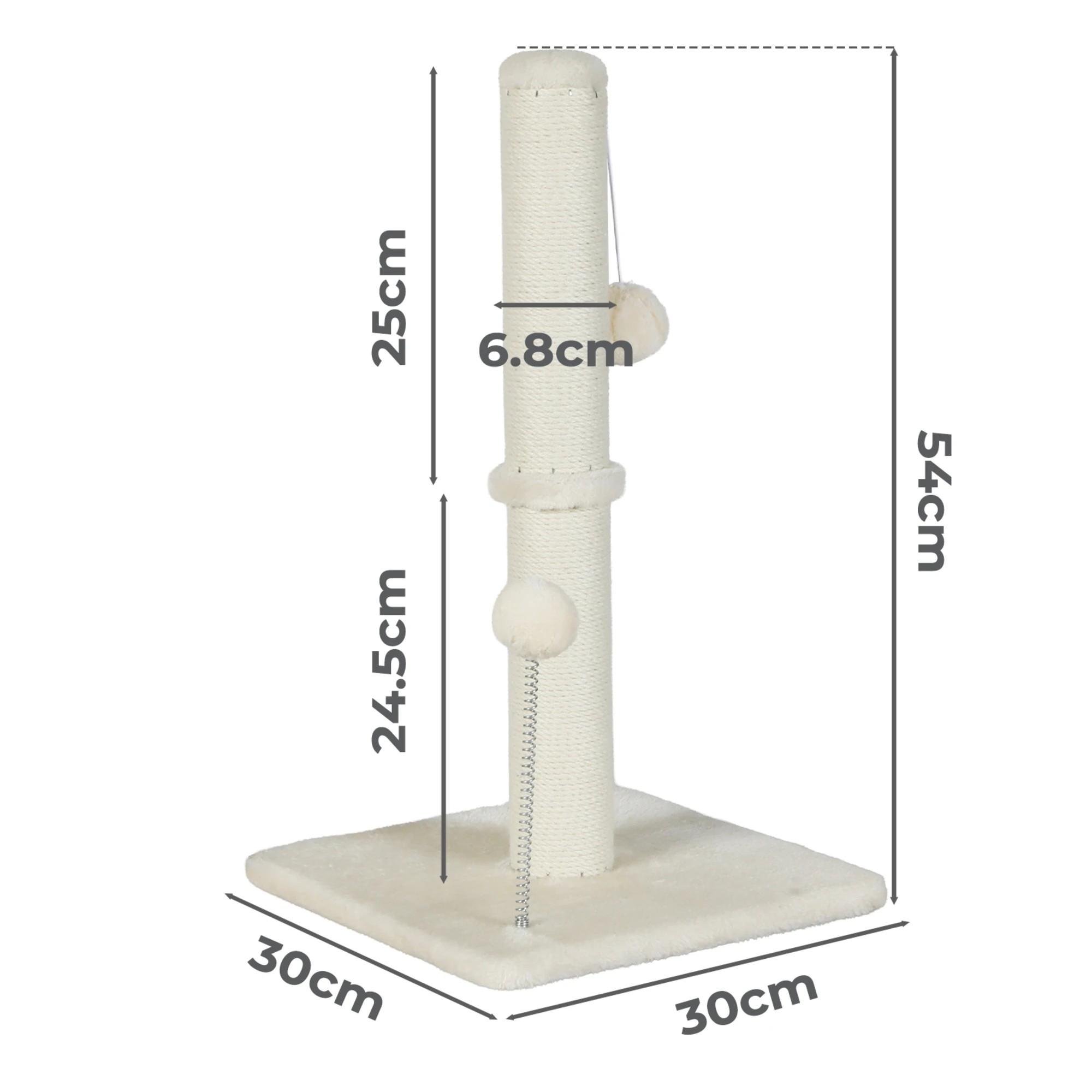 3 Pawz Cat Scratching Post - White, 3 of 9