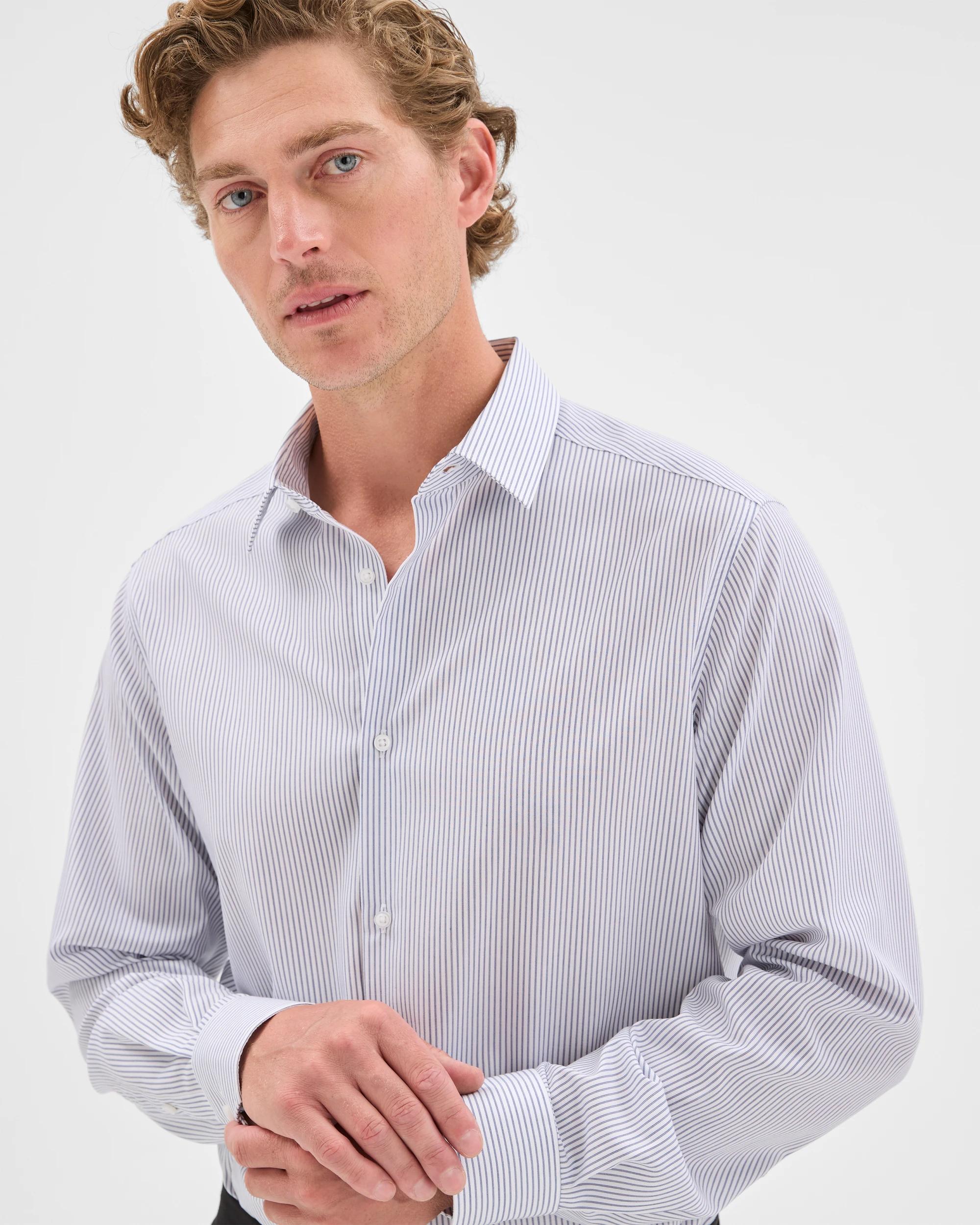4 Preview Australian Cotton Non Iron Business Shirt BLUE, 4 of 7
