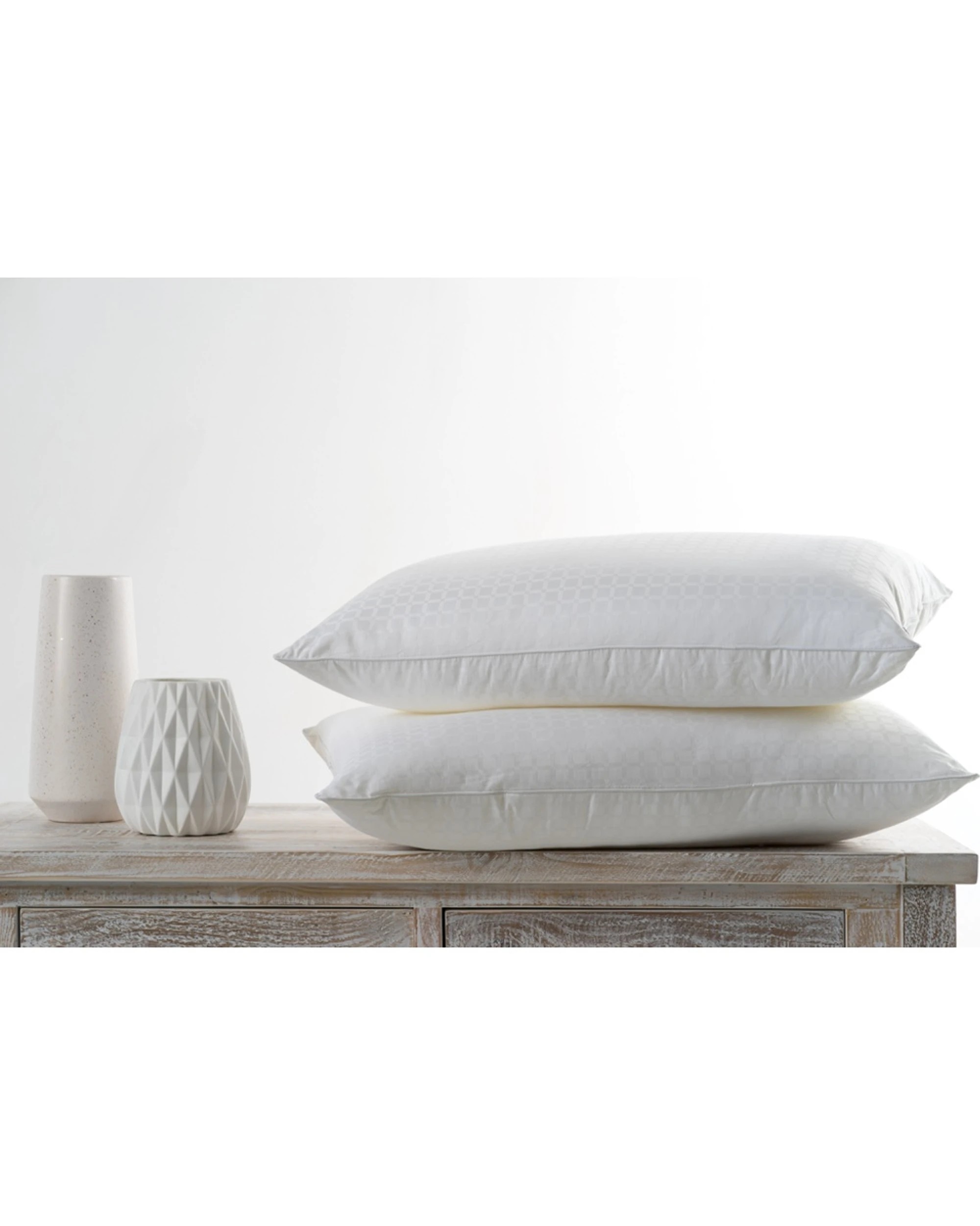 3 Onkaparinga 2pc Deluxe Pillows Cotton Sateen Cover Medium Support Silk Edge - White, 3 of 3