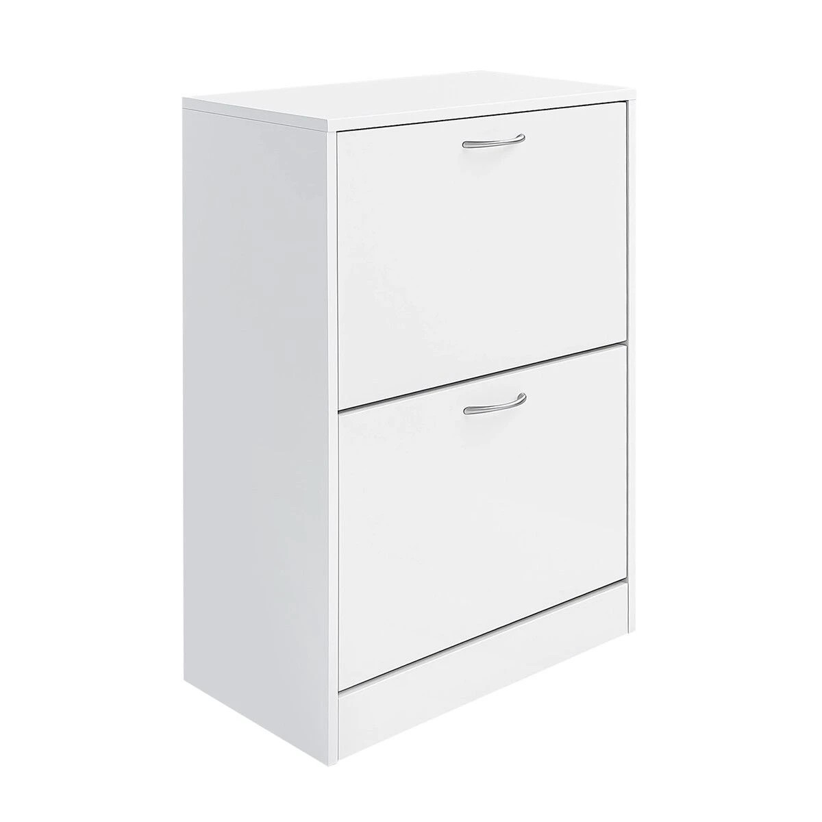 1 Ausway Shoe Cabinet Cupboard Hidden Sneaker Footwear Storage - White, 1 of 4