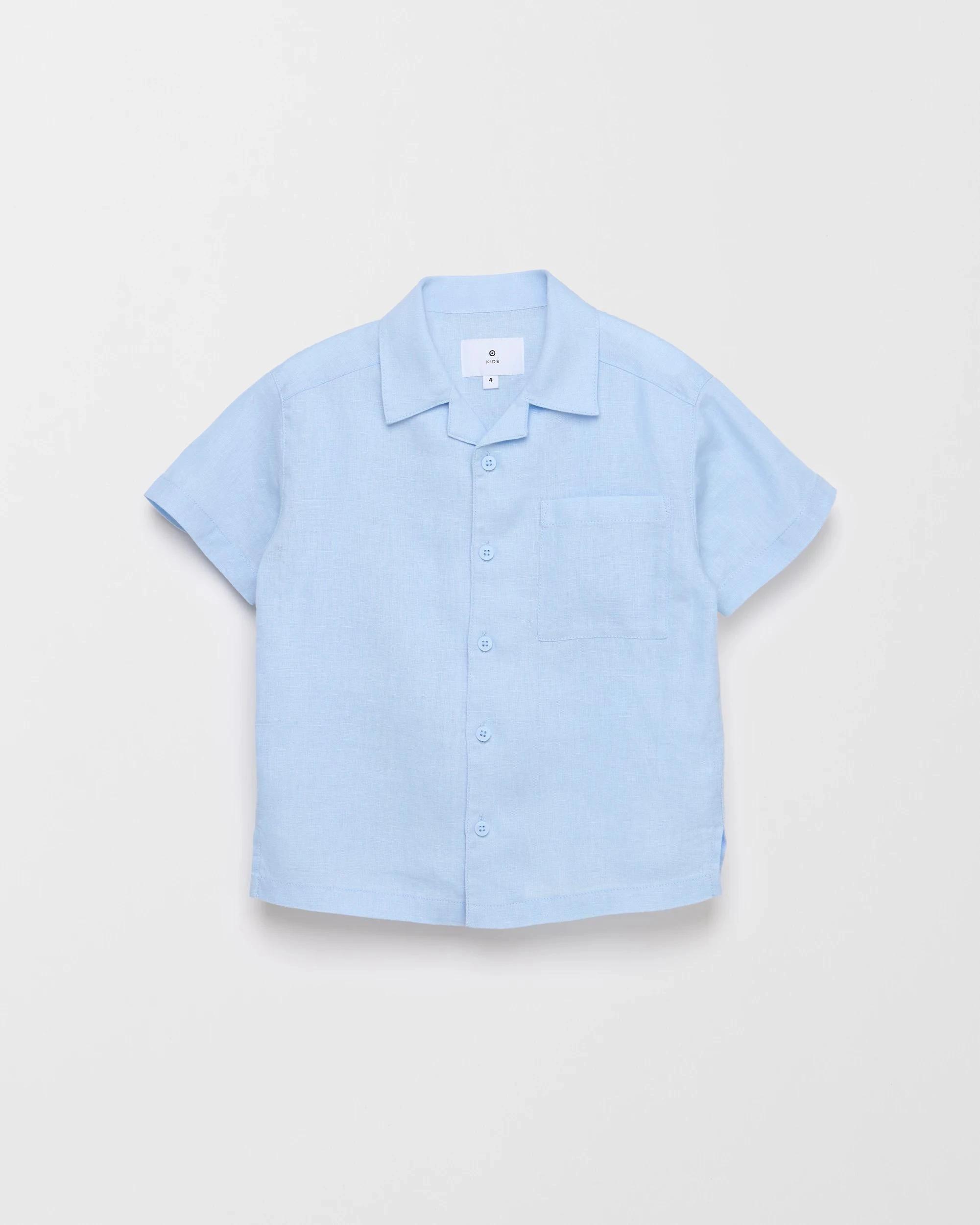 1 Target European Linen Shirt BLUE, 1 of 2