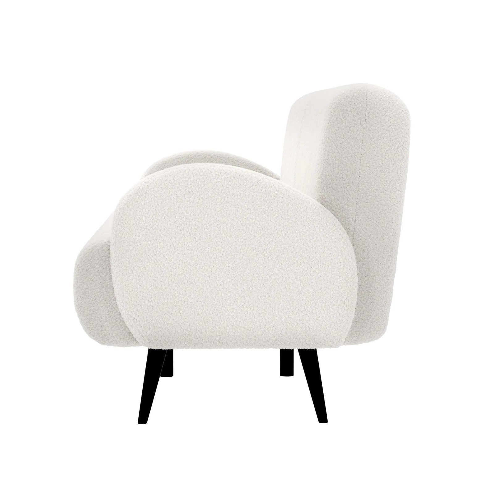 4 Oikiture Boucle Sofa Luxury 3 Seater Couch Fleece Chair Office Lounge
 - White, 4 of 10