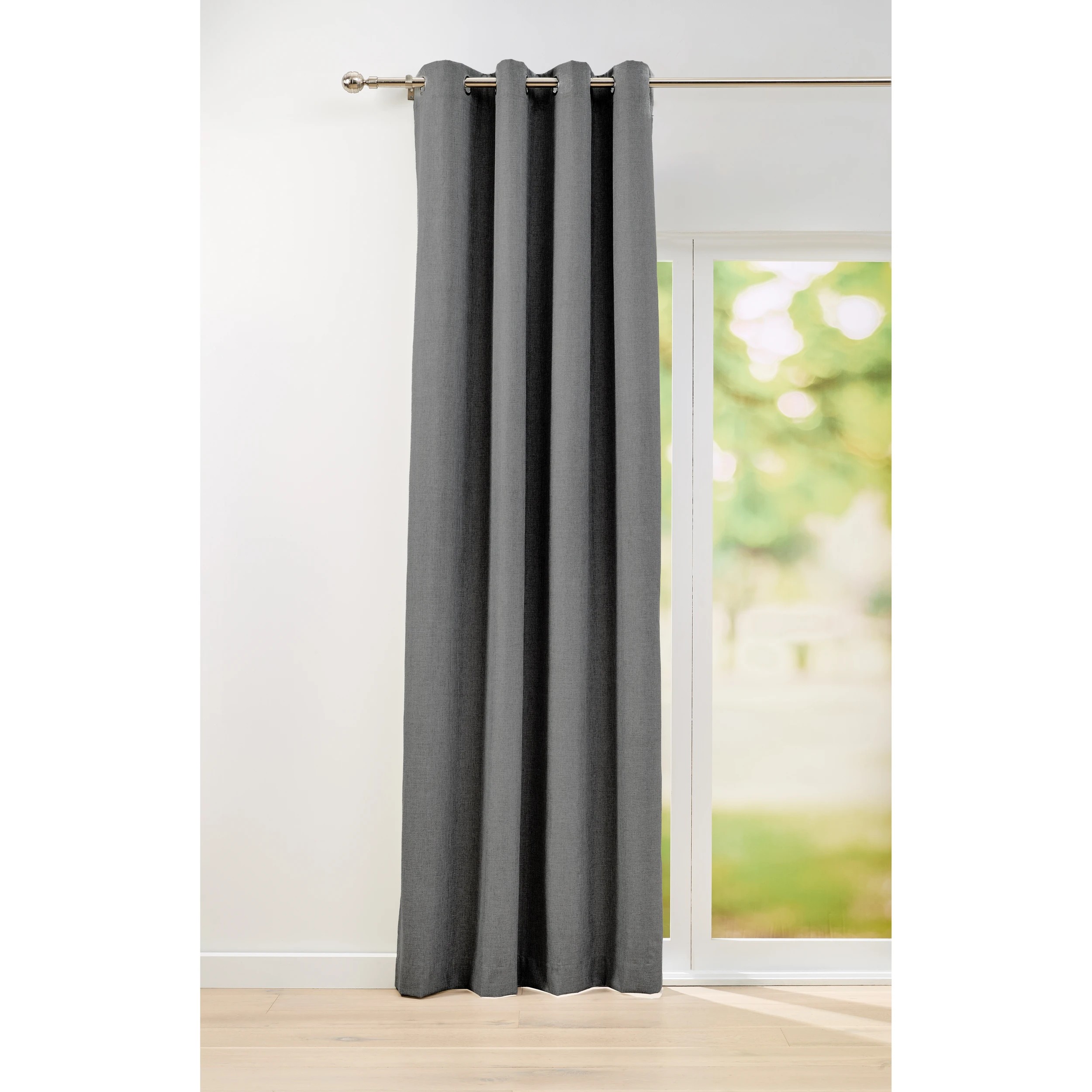 1 Monaco Long Curtain - Pepper - 140cm x 250cm, 1 of 5
