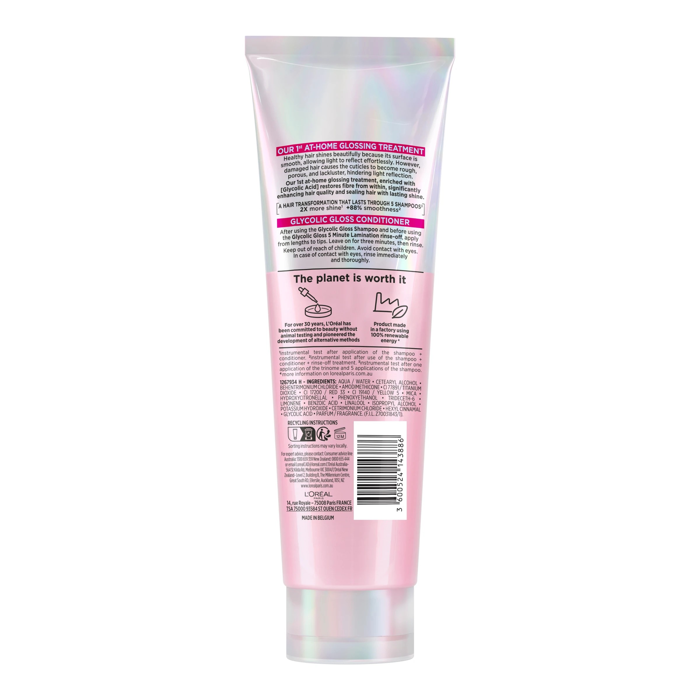2 L'Oreal Paris Elvive Glycolic Gloss Conditioner 150ml - Glycolic Acid, 2 of 8