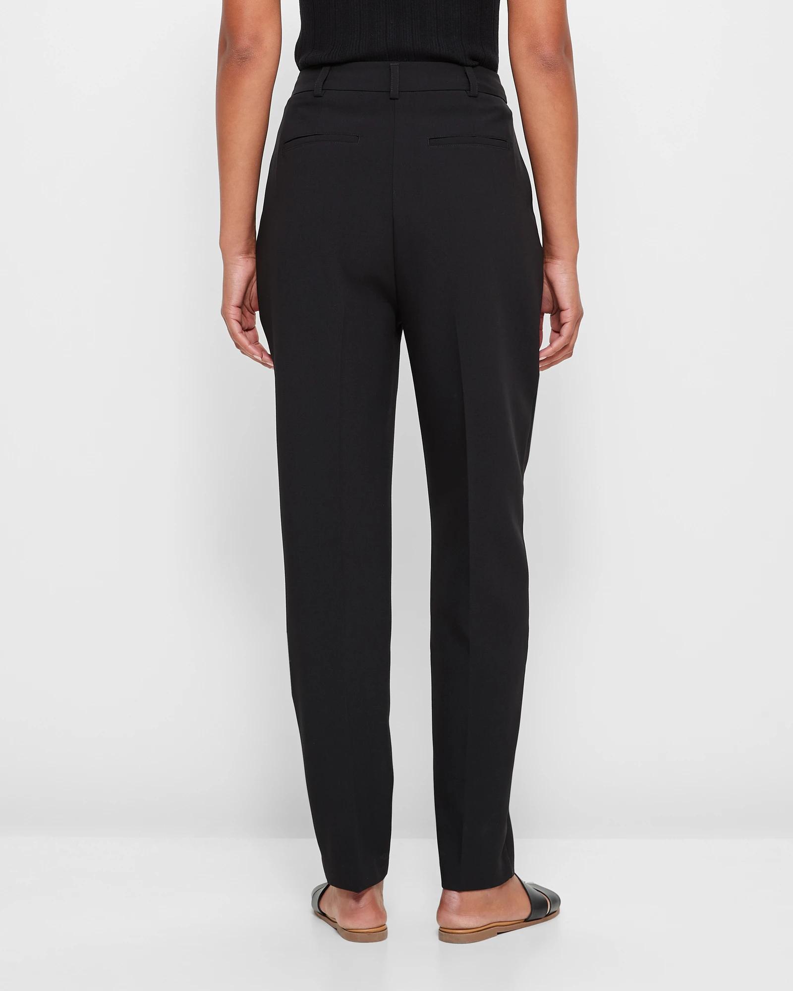 4 High Waist Tapered Full Length Pants - Preview BLACK, 4 of 10