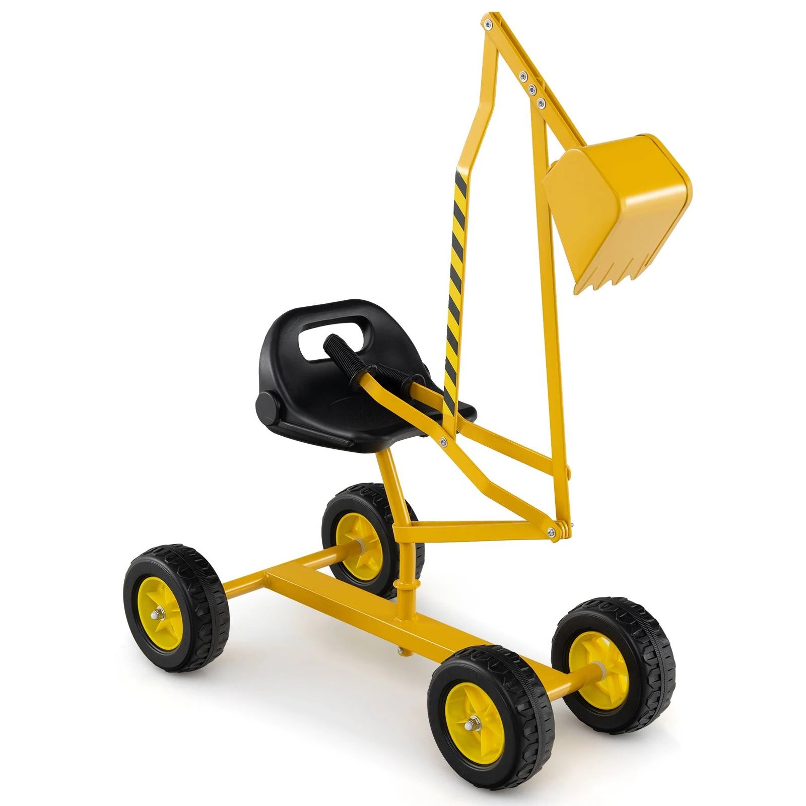 1 Costway Sand Digger Toy w/Shovel Ride on Excavator Sandbox - Yellow, 1 of 2