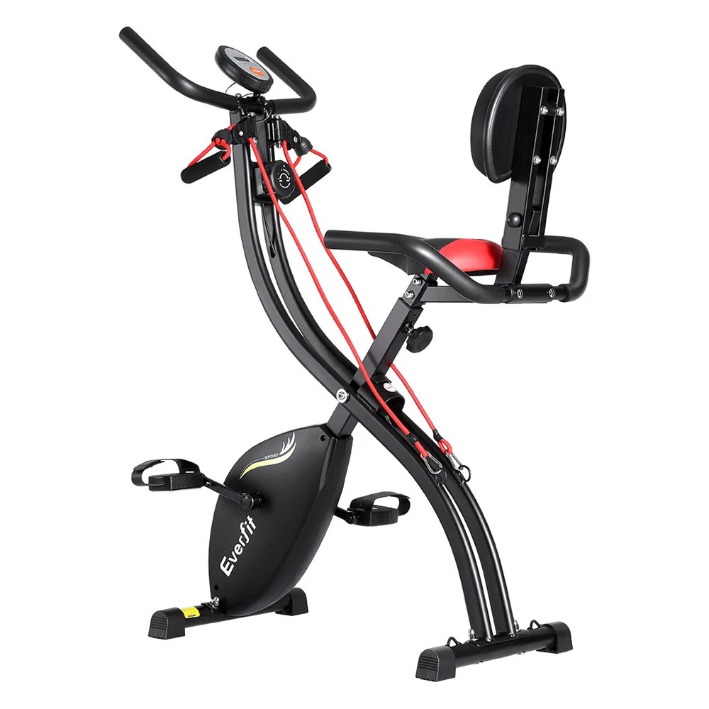 1 Everfit Folding Exercise Bike Magnetic X-Bike Indoor Cycling Resistance - Black, 1 of 6