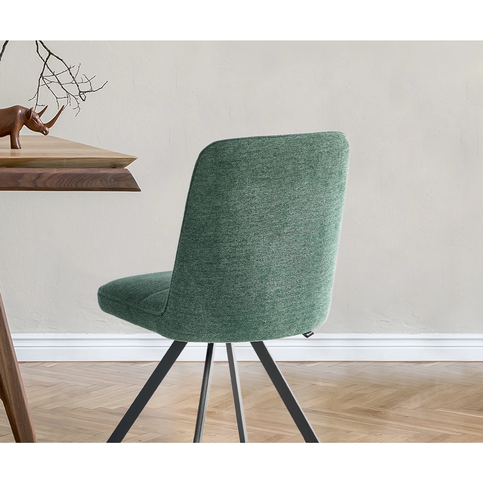 5 Oikiture 2x Dining Chair Kitchen Seat Linen Fabric Accent Chair - Green, 5 of 9