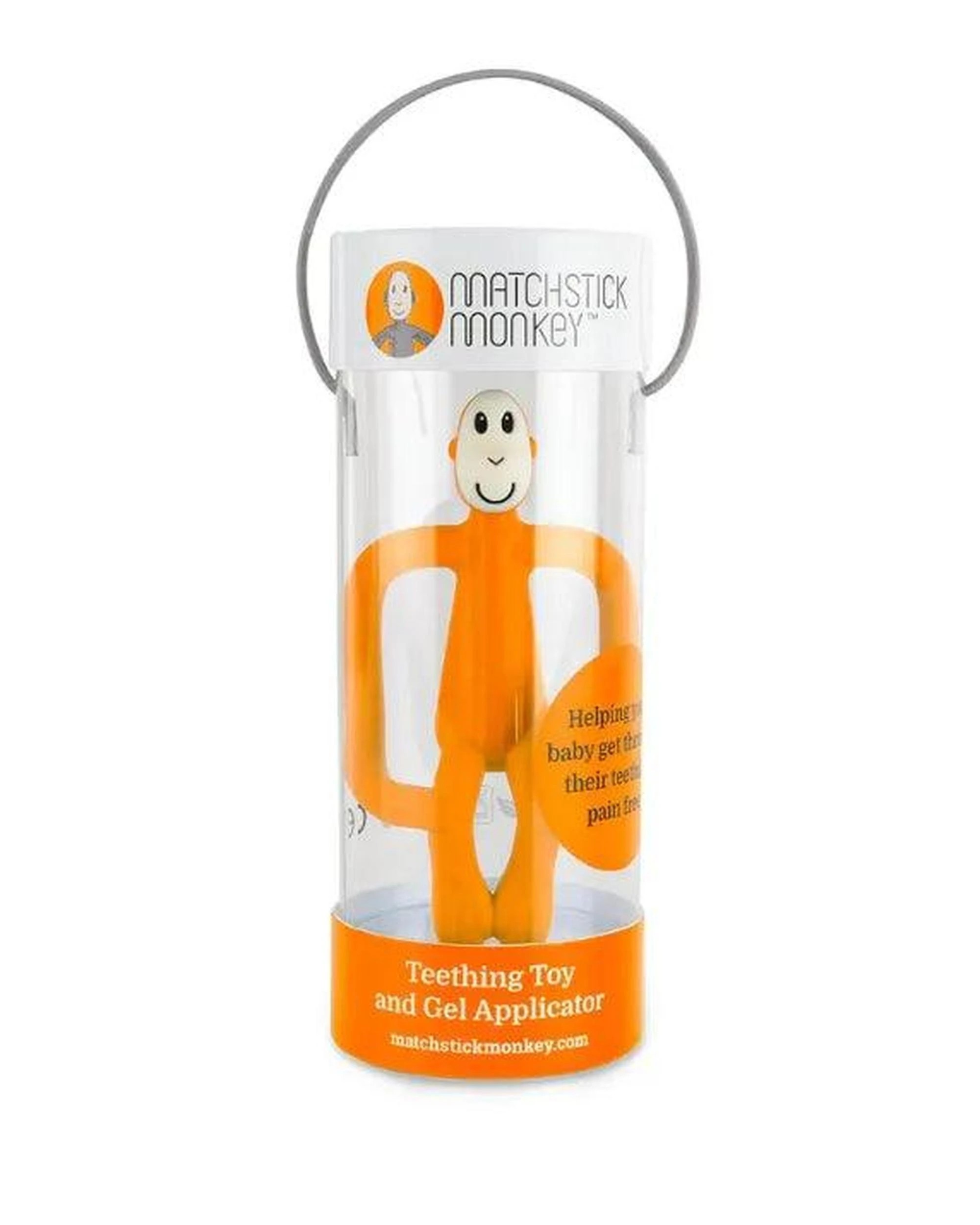 4 Matchstick Monkey Orange Teething Toy and Gel Applicator, 4 of 4