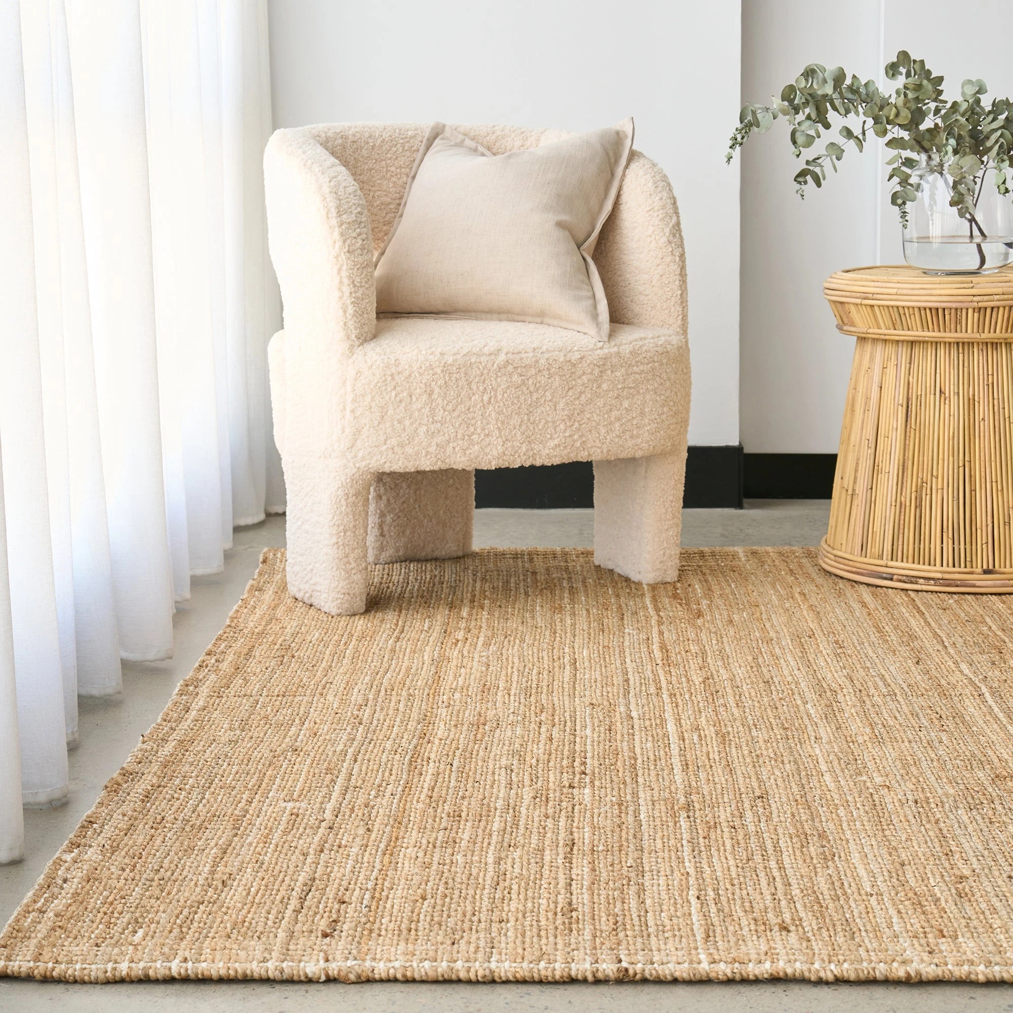 2 Common Ground Rugs Cadence Marlo 225x155cm - Medium Jute Rug - Beige, 2 of 7