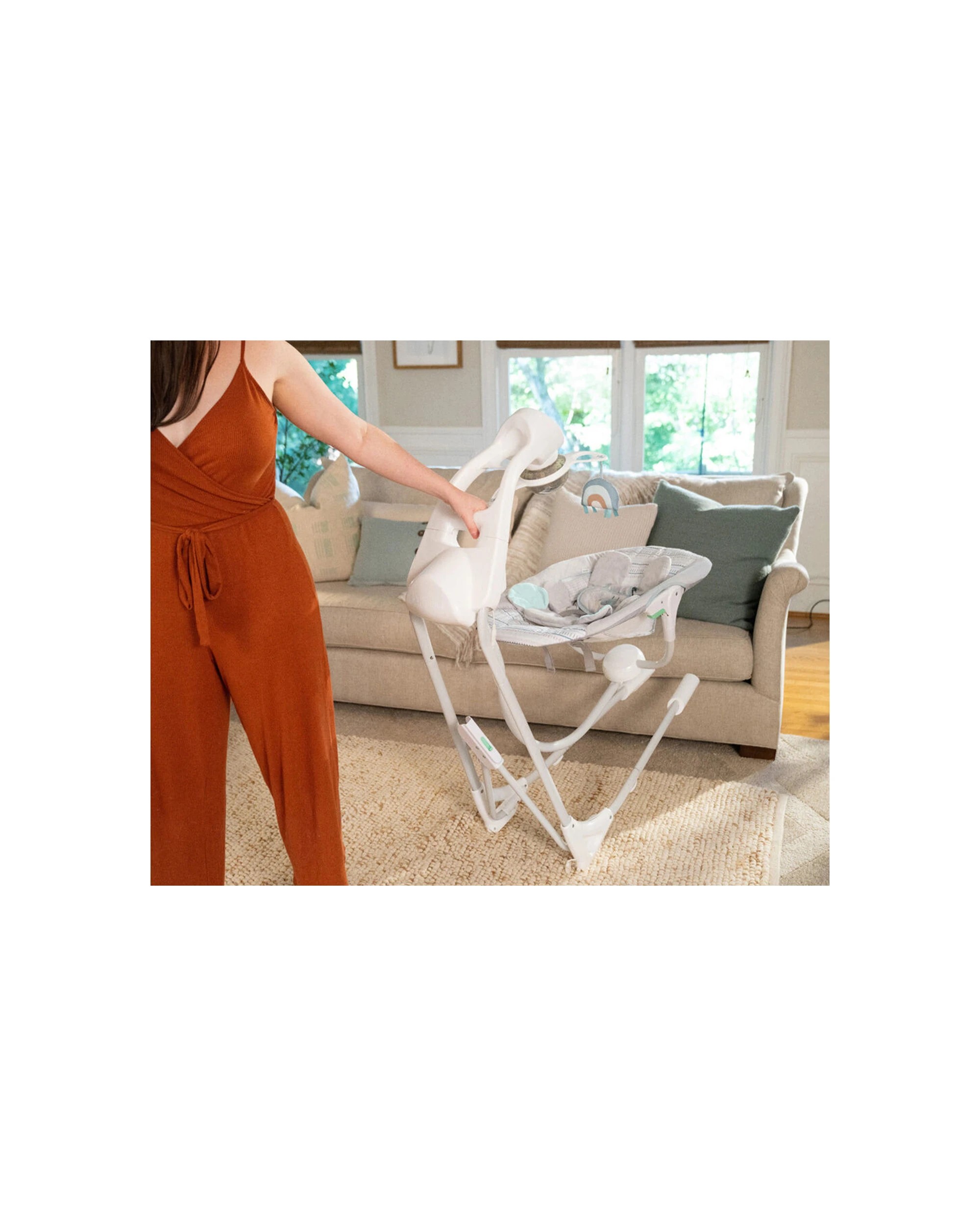 4 Ingenuity InLighten Soothing Swing Van The Elephant 0 Months USB Powered - Multi, 4 of 4