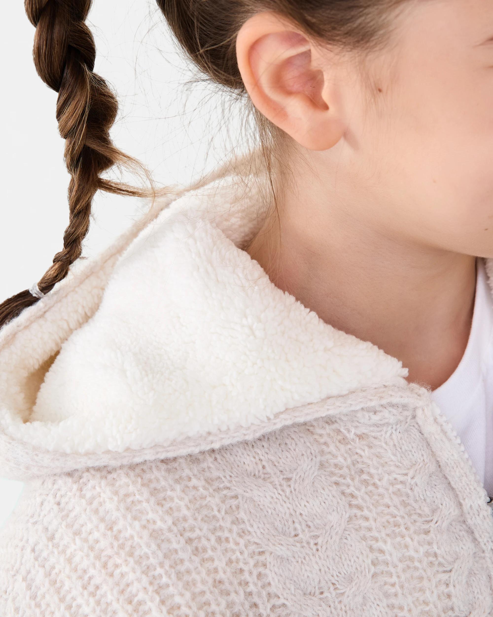 6 Sherpa Lined Cardigan Hony Marle, 6 of 8