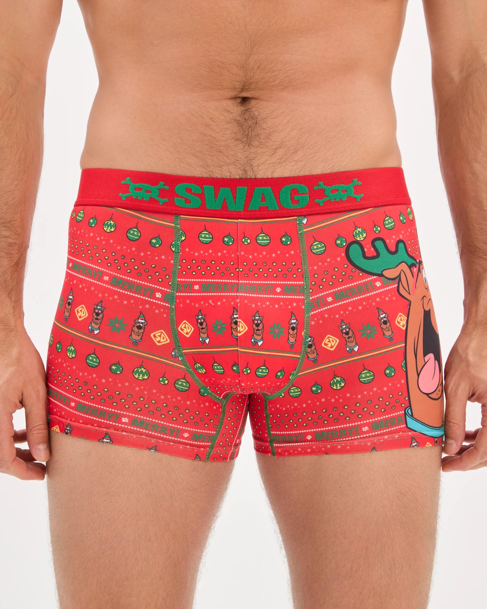 3 Swag Licensed Trunks - Scooby Doo Christmas RED, 3 of 4