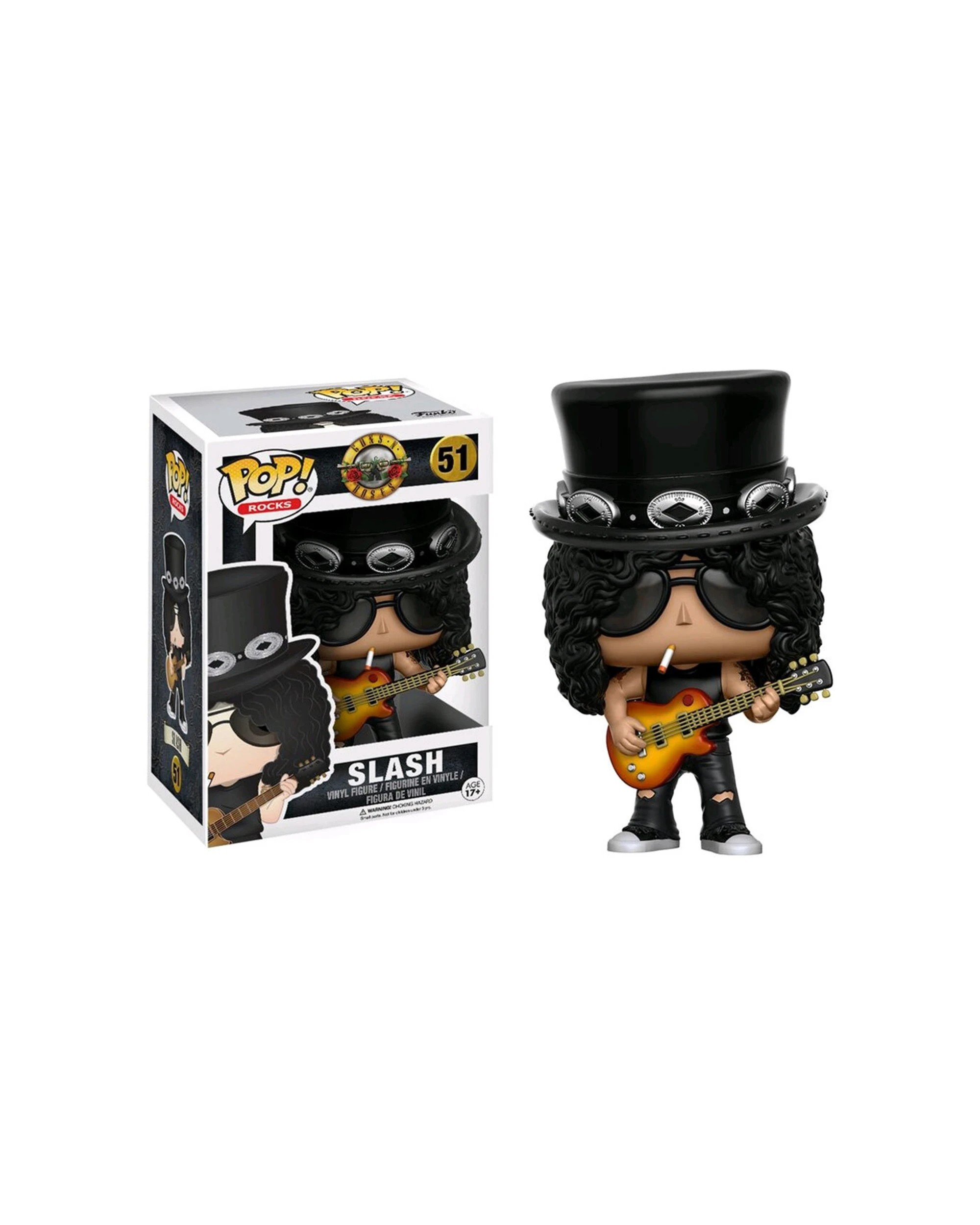 2 Pop Rocks Guns N Roses Slash Figurine - Vinyl 10cm Collectible Music Memorabilia - Black, 2 of 3