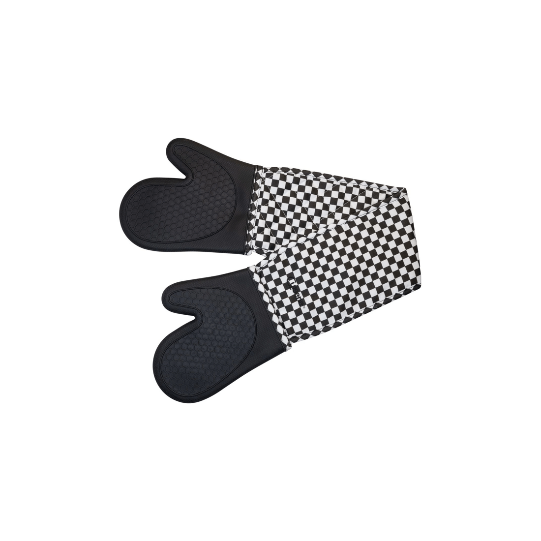 1 Cuisena Silicone Fabric Double Oven Glove - Heat Resistant Kitchen Mitt
 - Black, 1 of 8