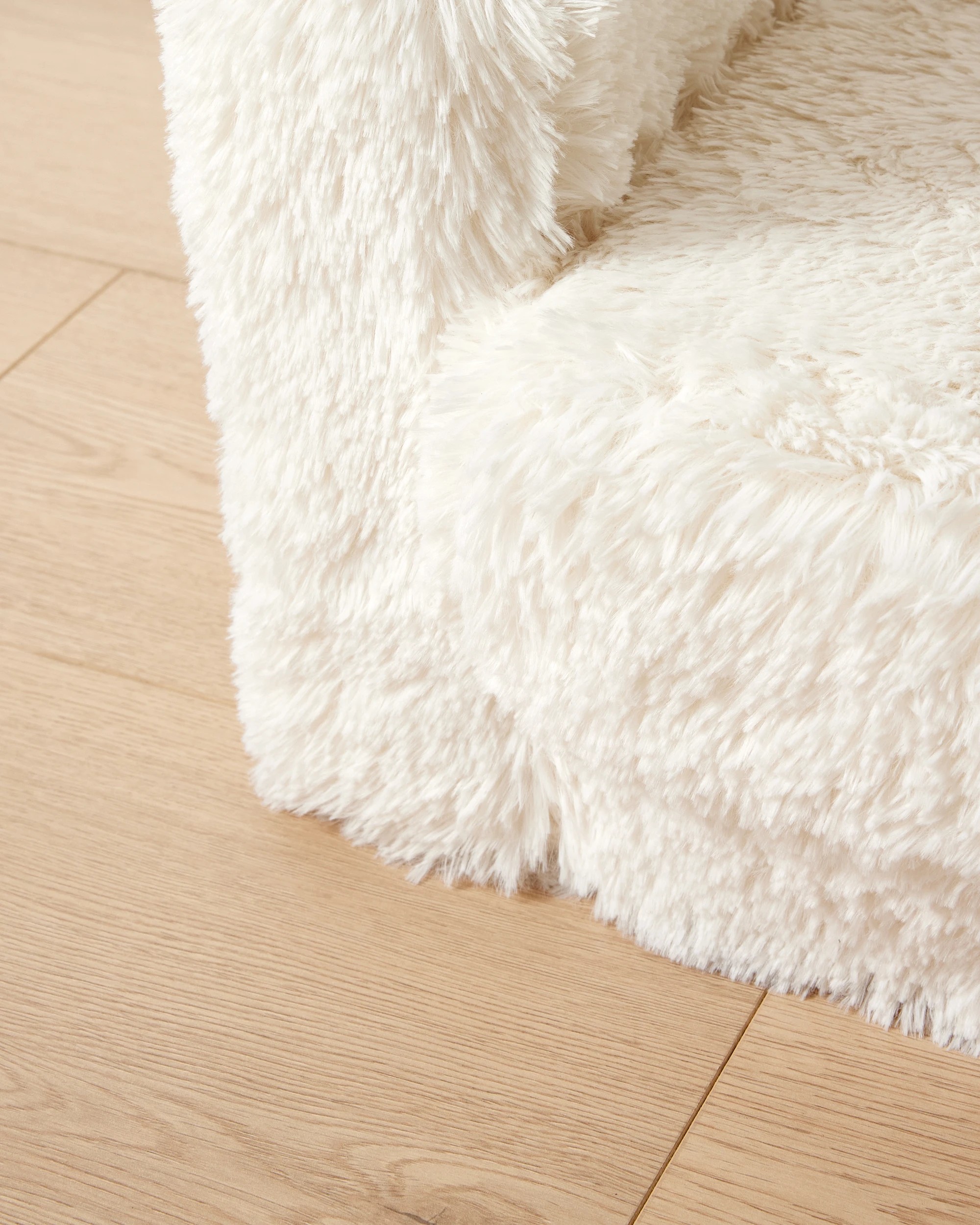 5 Faux Fur Flip Out - Cream, 5 of 6