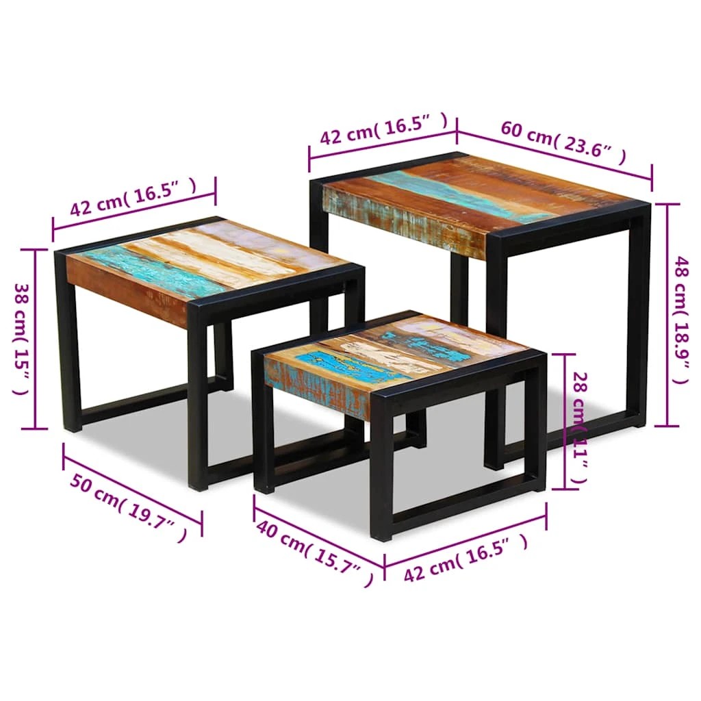 10 Vidaxl Side Table Wooden Side Table - Multi, 10 of 10
