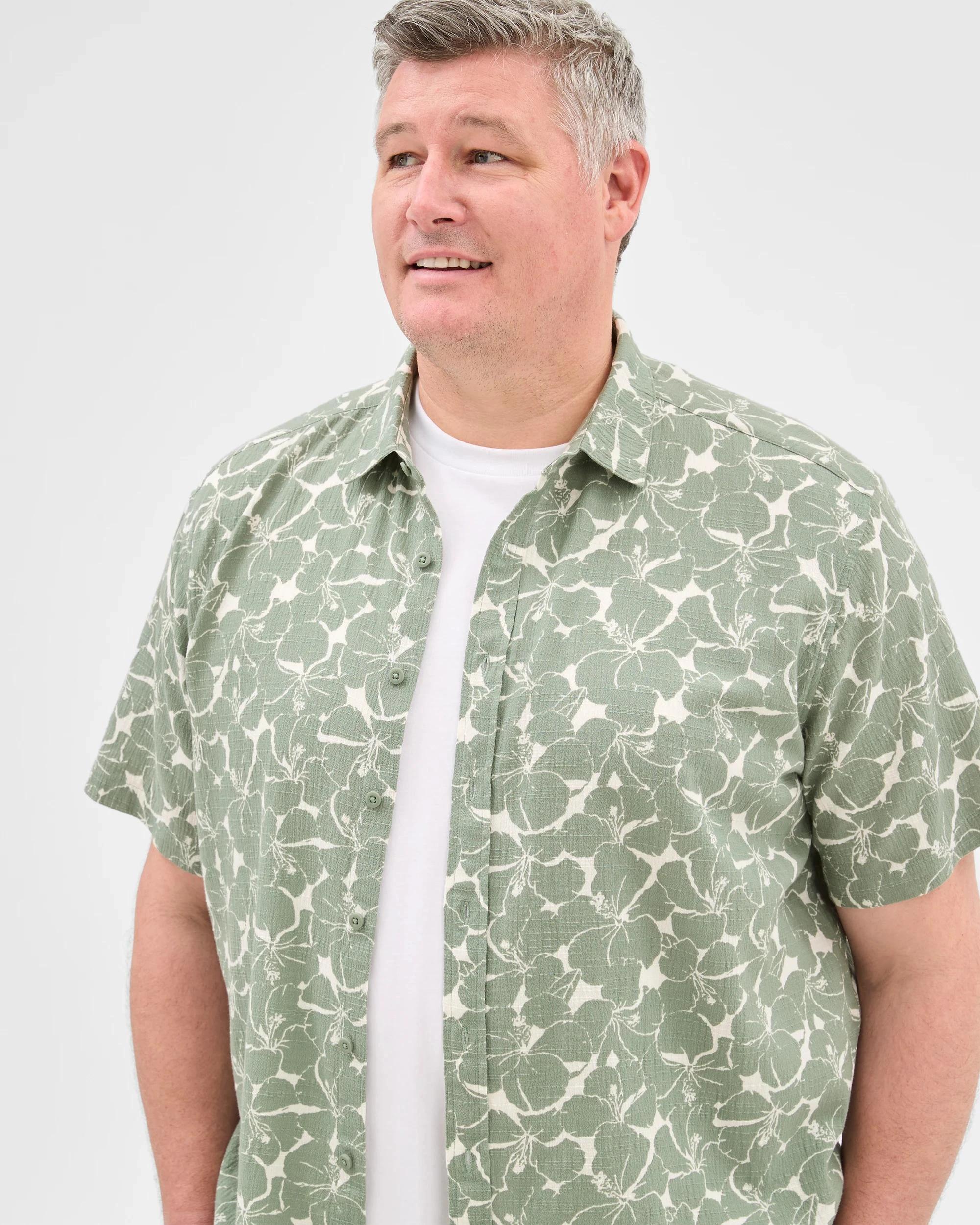 4 Target Plus Size Australian Cotton Crinkle Print Shirt TEAL, 4 of 6