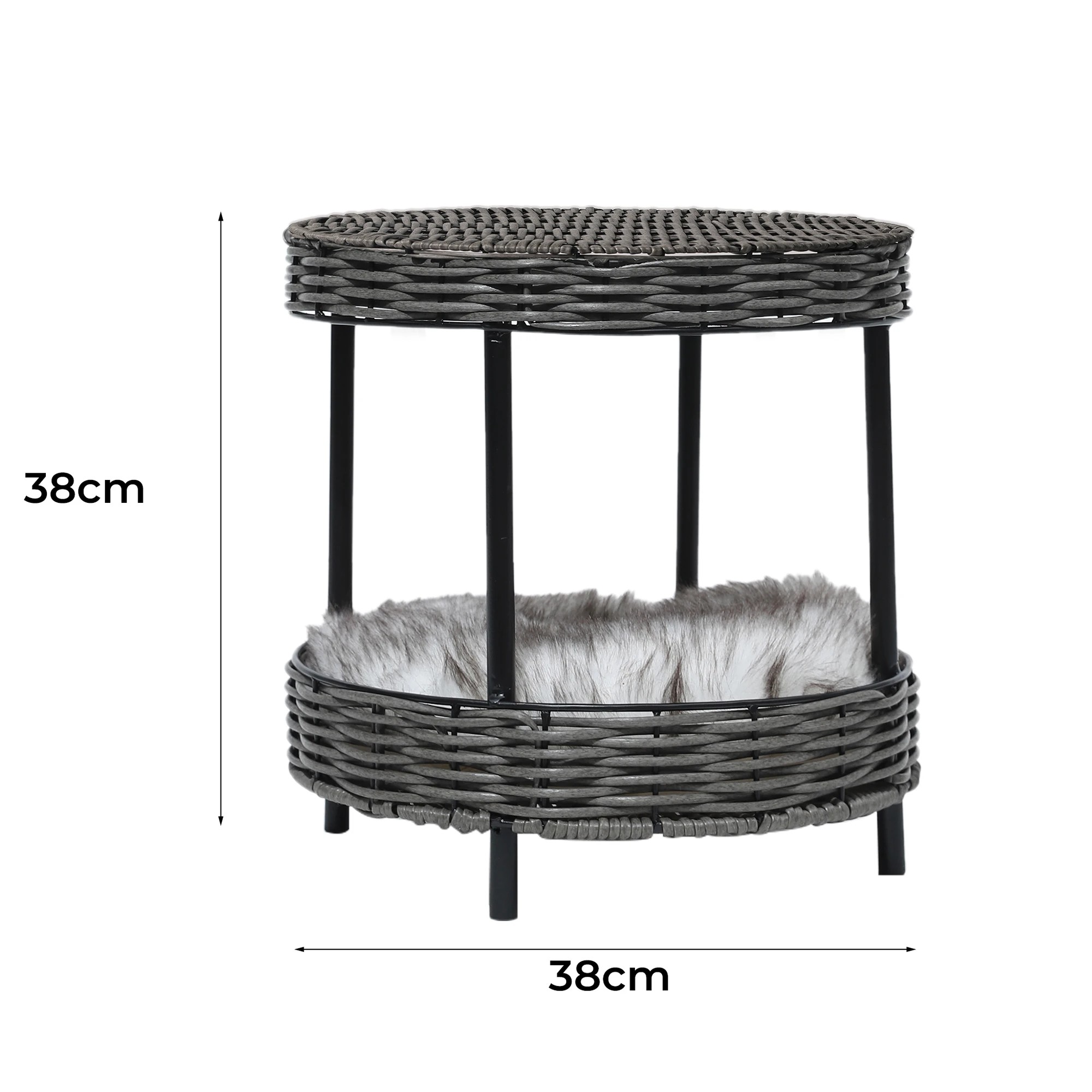 3 Pawz Rattan Cat Bed Table, 3 of 7