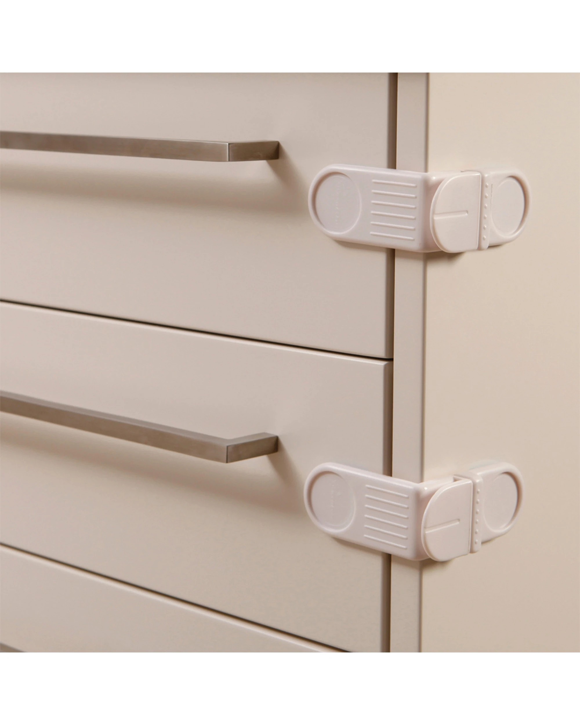 4 Dreambaby 2pc Baby Safety Angle Lock For Corner Cabinets Adhesive Backing - White, 4 of 6