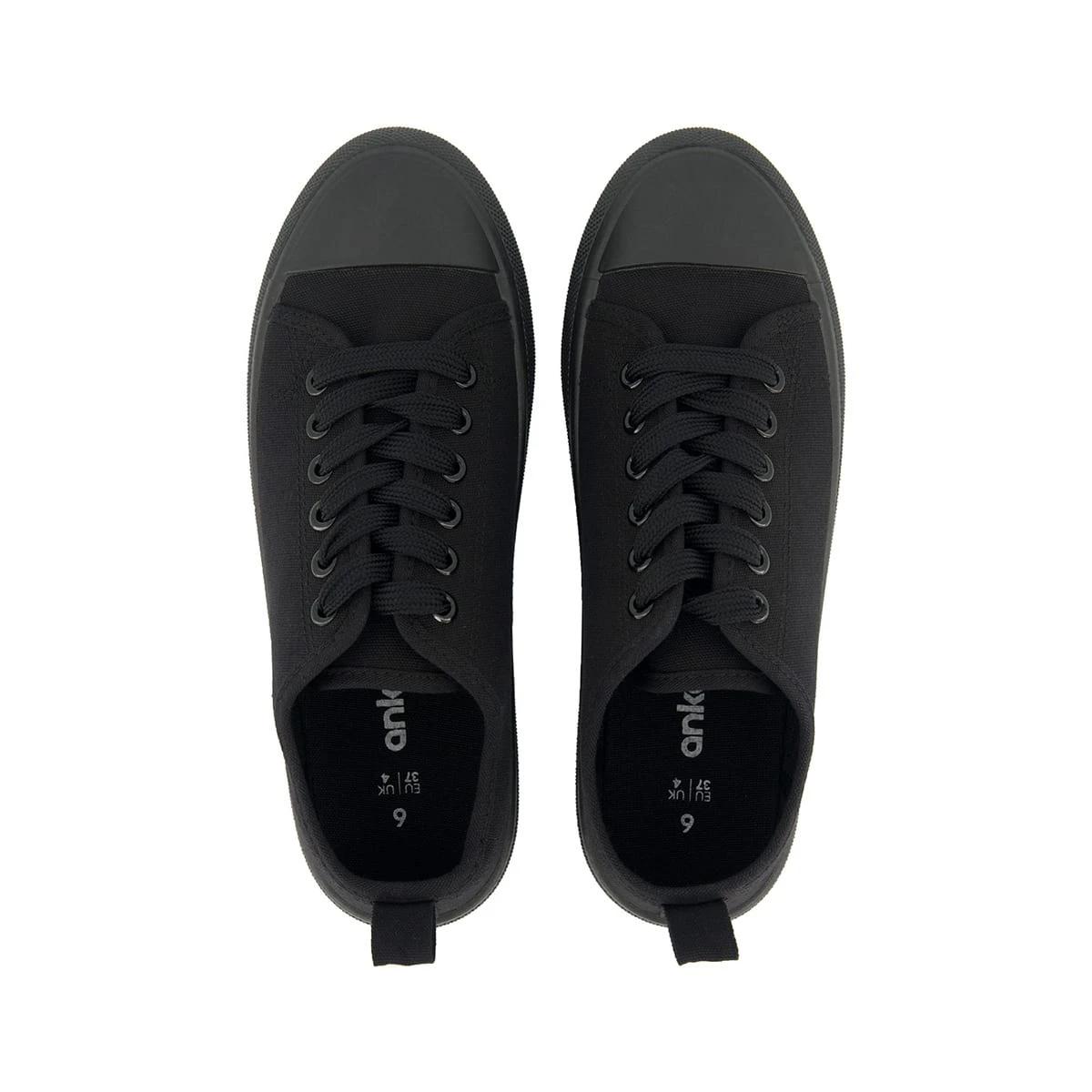 2 Canvas Low Top Sneakers Blk/blk, 2 of 5