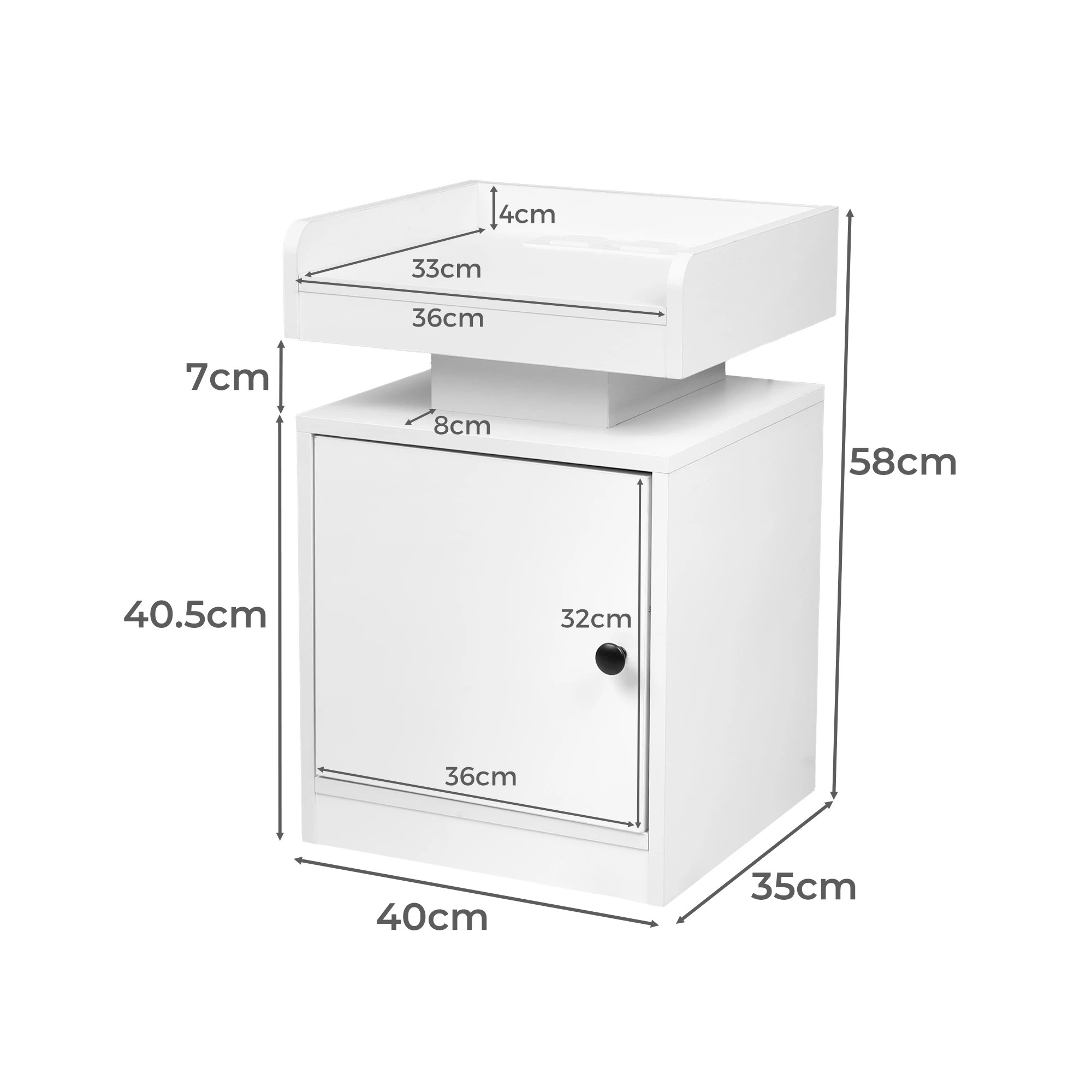 3 Levede Led Bedside With Charging Station White, 3 of 6