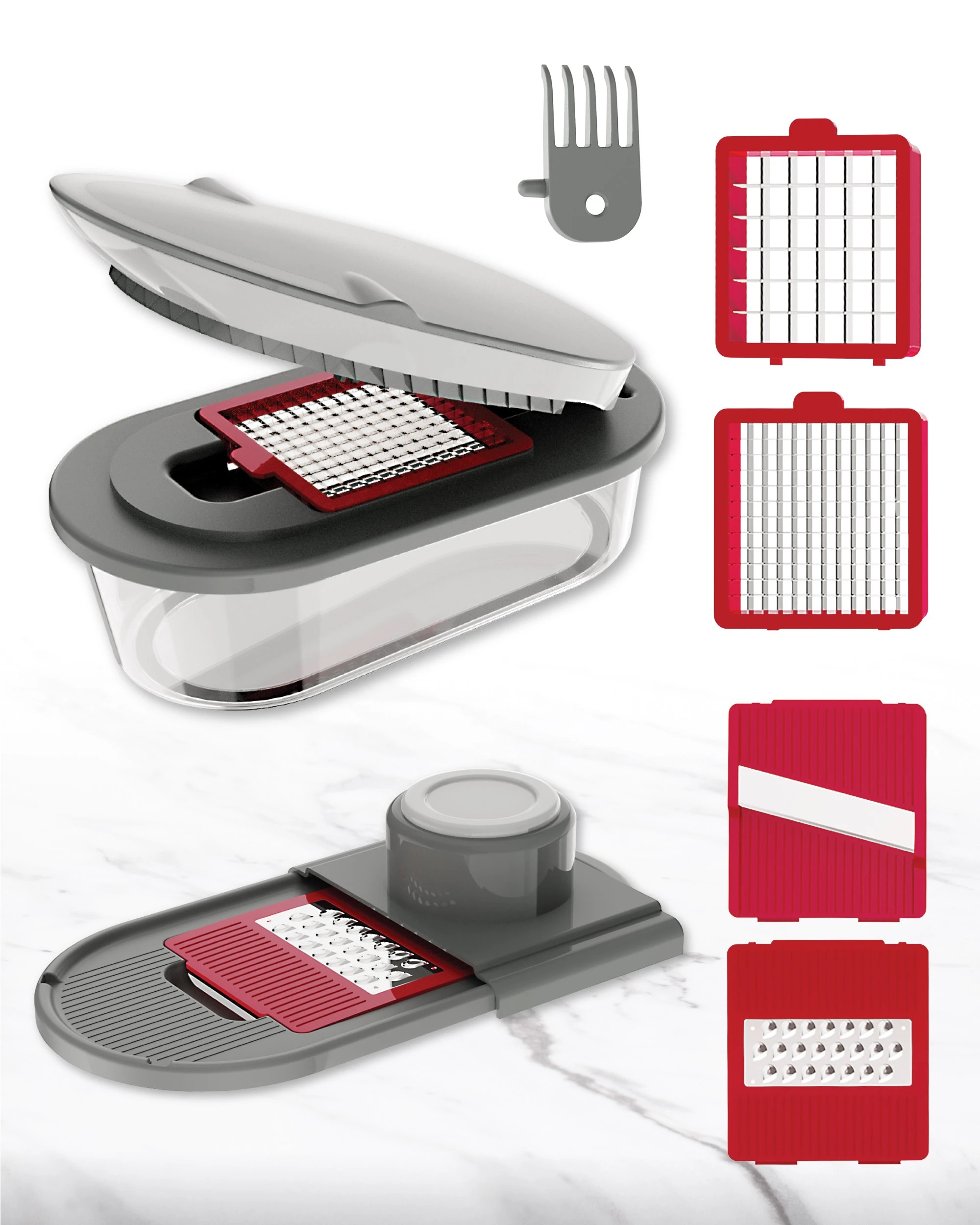 7 Global Shop Direct Chopzilla All-In-One Multi-Functional Food Preparation Tool Chop Dice Slice Grate Vegetables, 7 of 7
