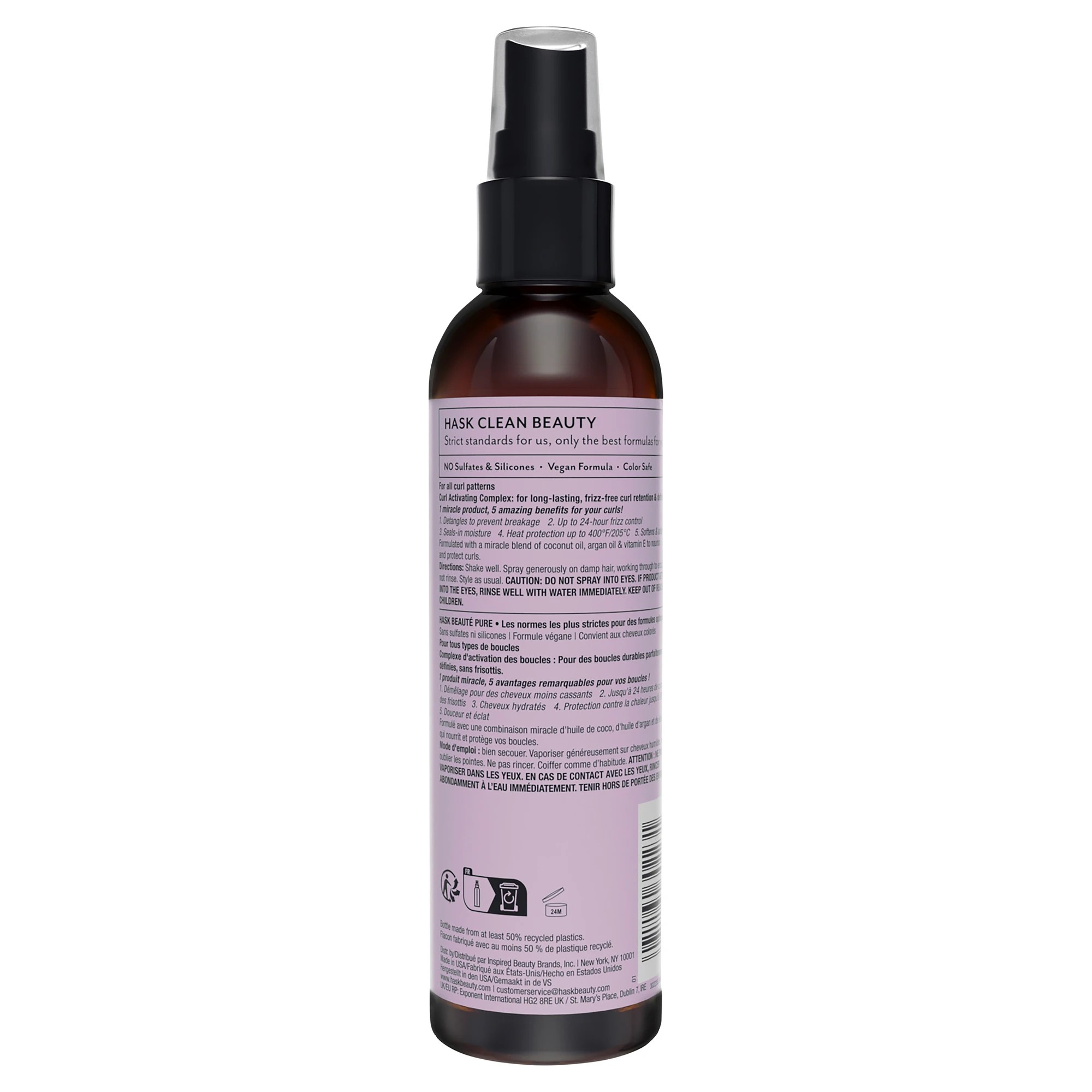 2 HASK Curl Care 5-in-1 Leave-in Spray 175ml - Coconut Oil, Argan Oil, Vitamin E and Curl Activating Complex, 2 of 10