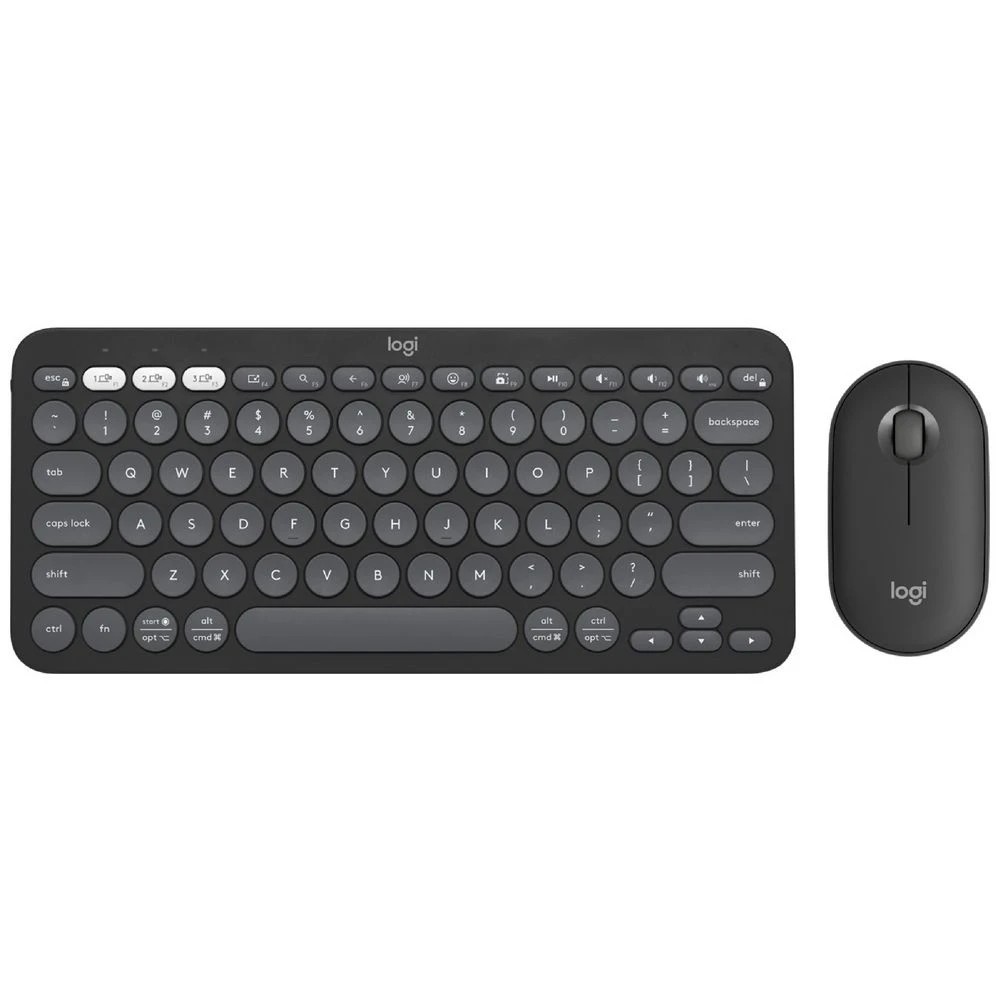 1 Logitech Pebble 2 Keyboard and Mouse Combo Graphite, 1 of 8