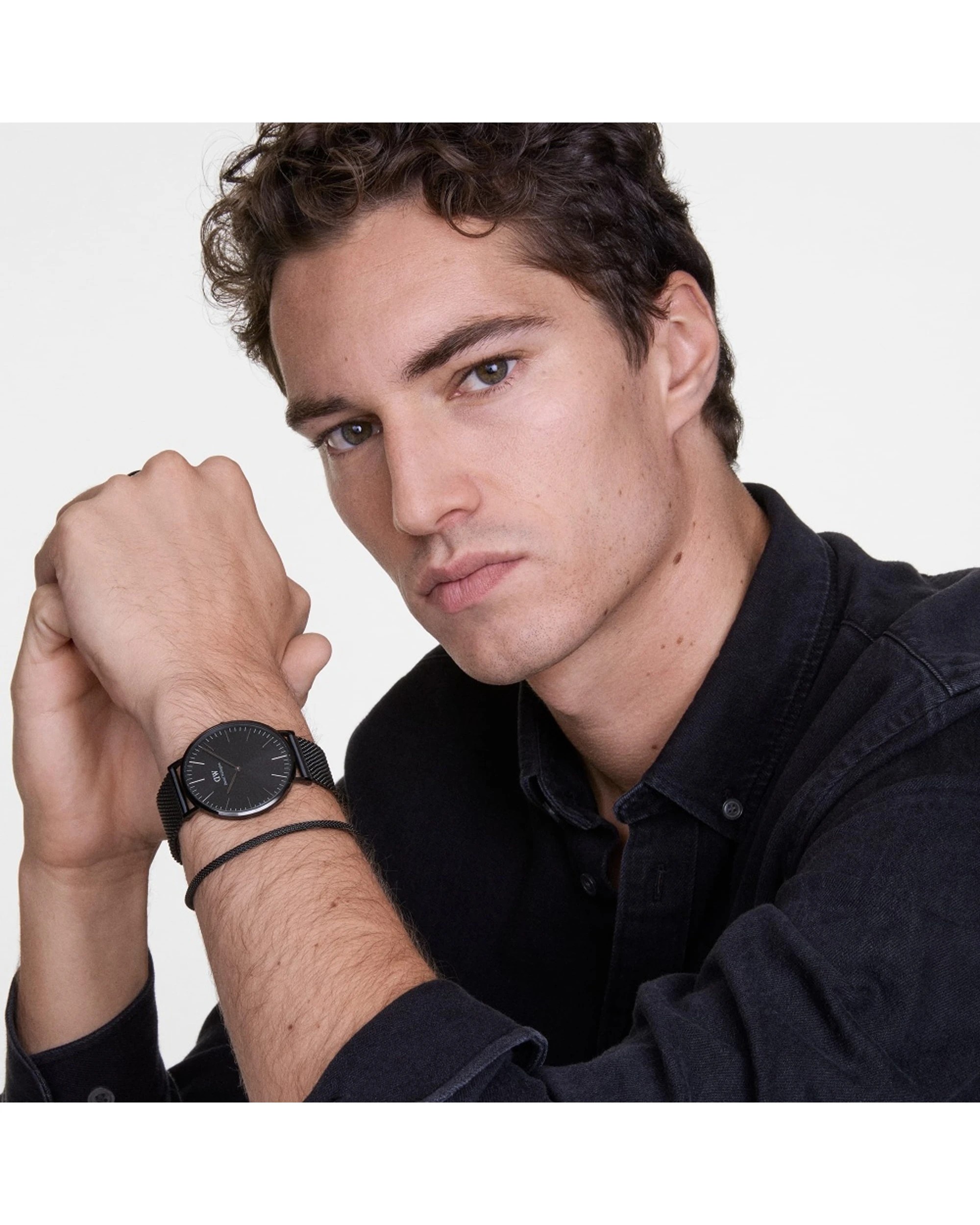 2 Daniel Wellington Classic 40mm Ashfield Black Onyx Mesh Watch, 2 of 6
