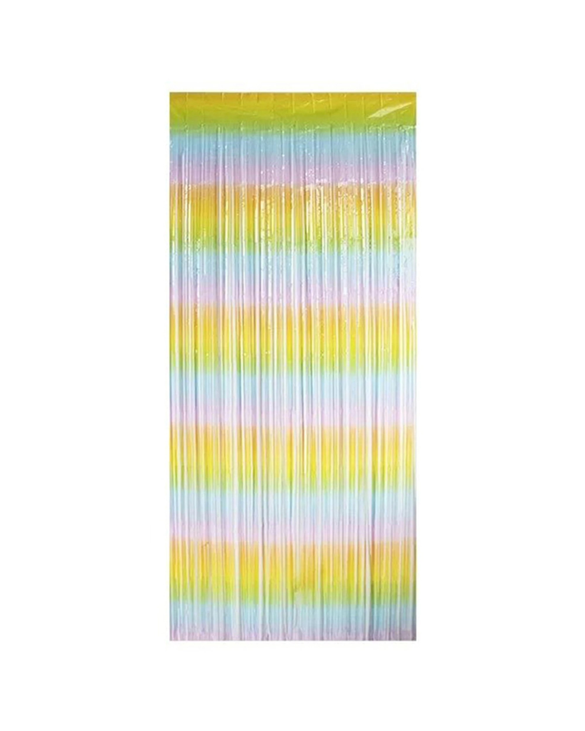 1 Party Maker Pastel Rainbow Door Curtain Event Decor Use 1m x 2m - Multi, 1 of 1