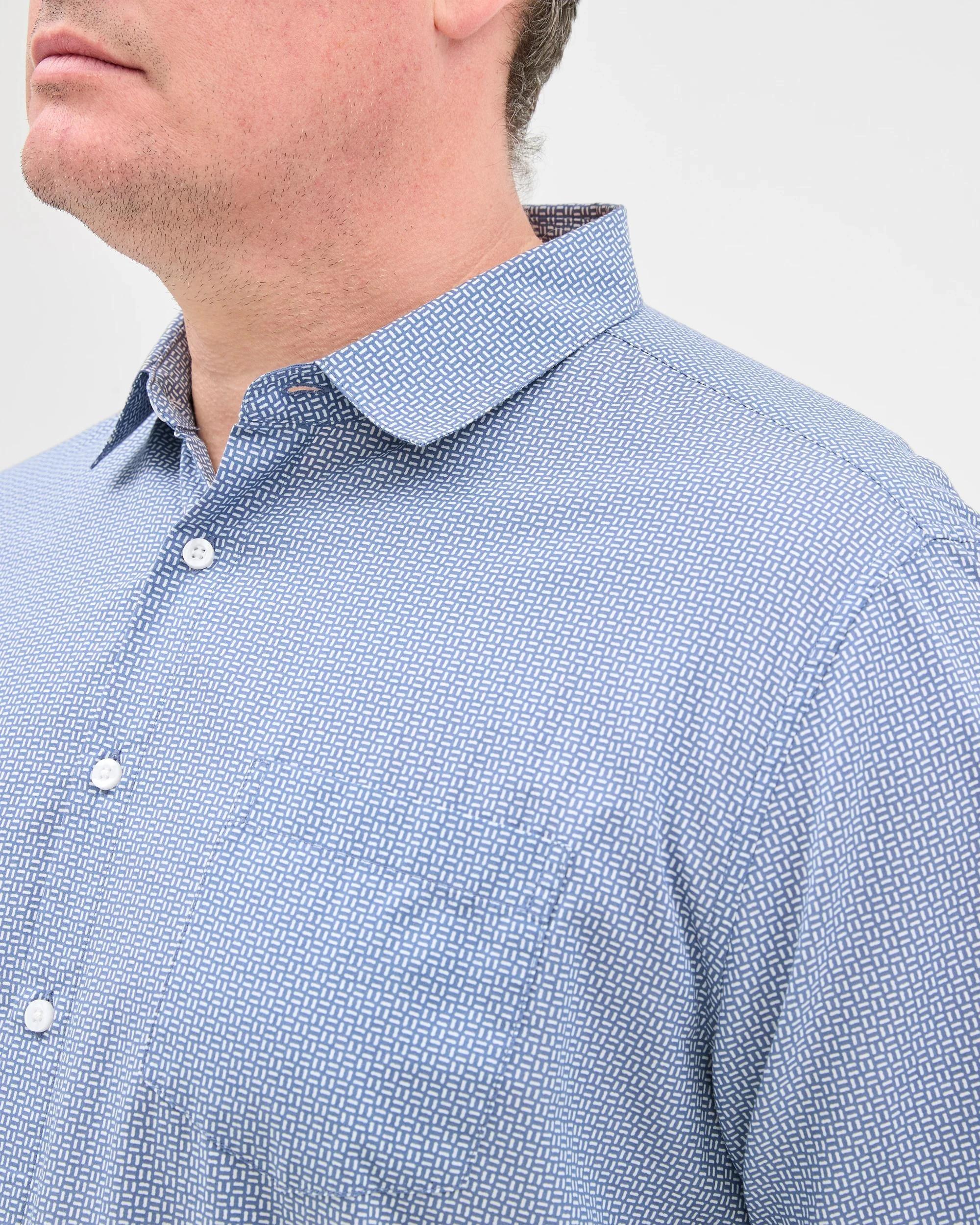 5 Target Plus Size Australian Cotton Blend Print Shirt BLUE, 5 of 5