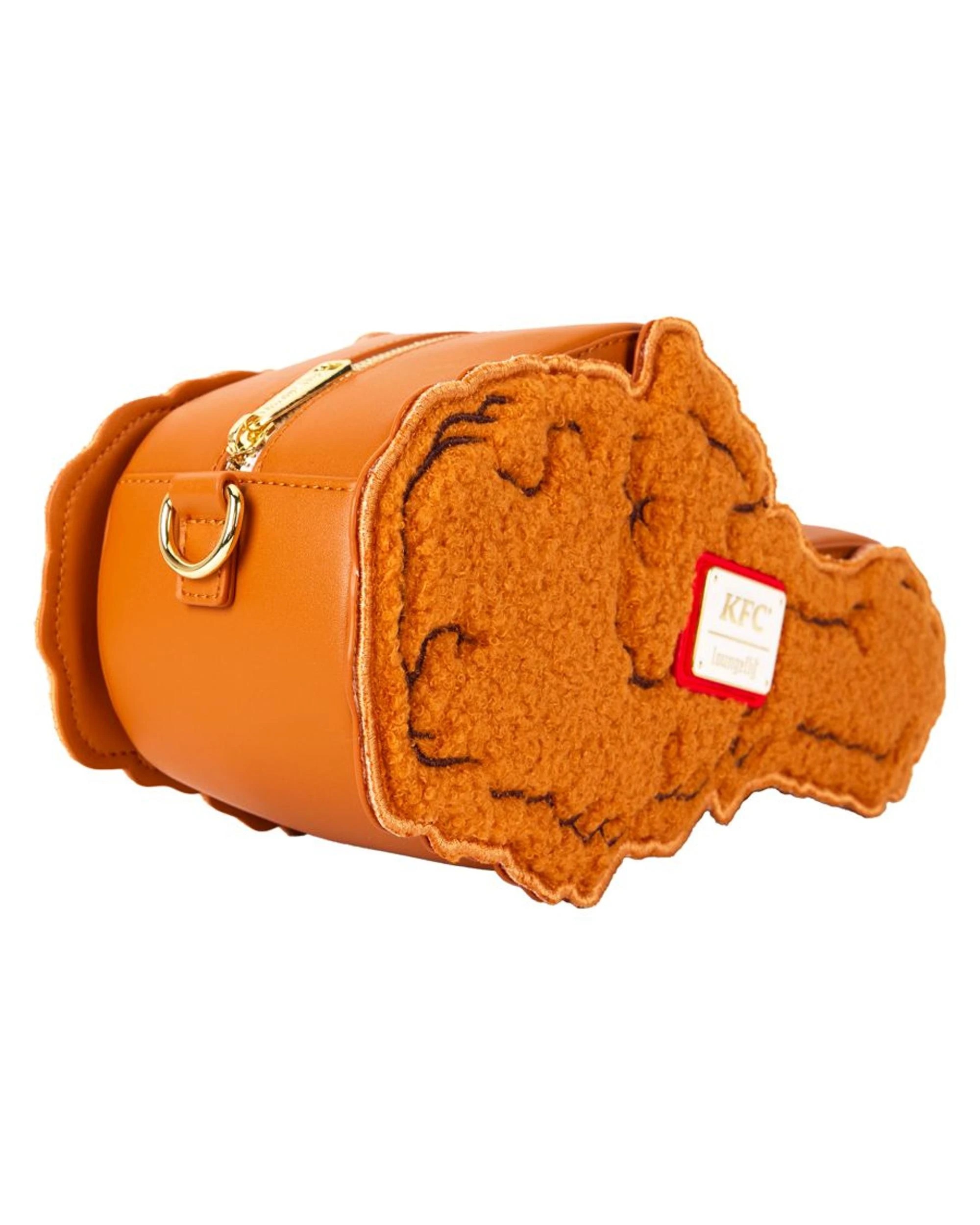 4 Loungefly KFC Chicken Drumstick Sherpa Crossbody Bag - Brown, 4 of 8
