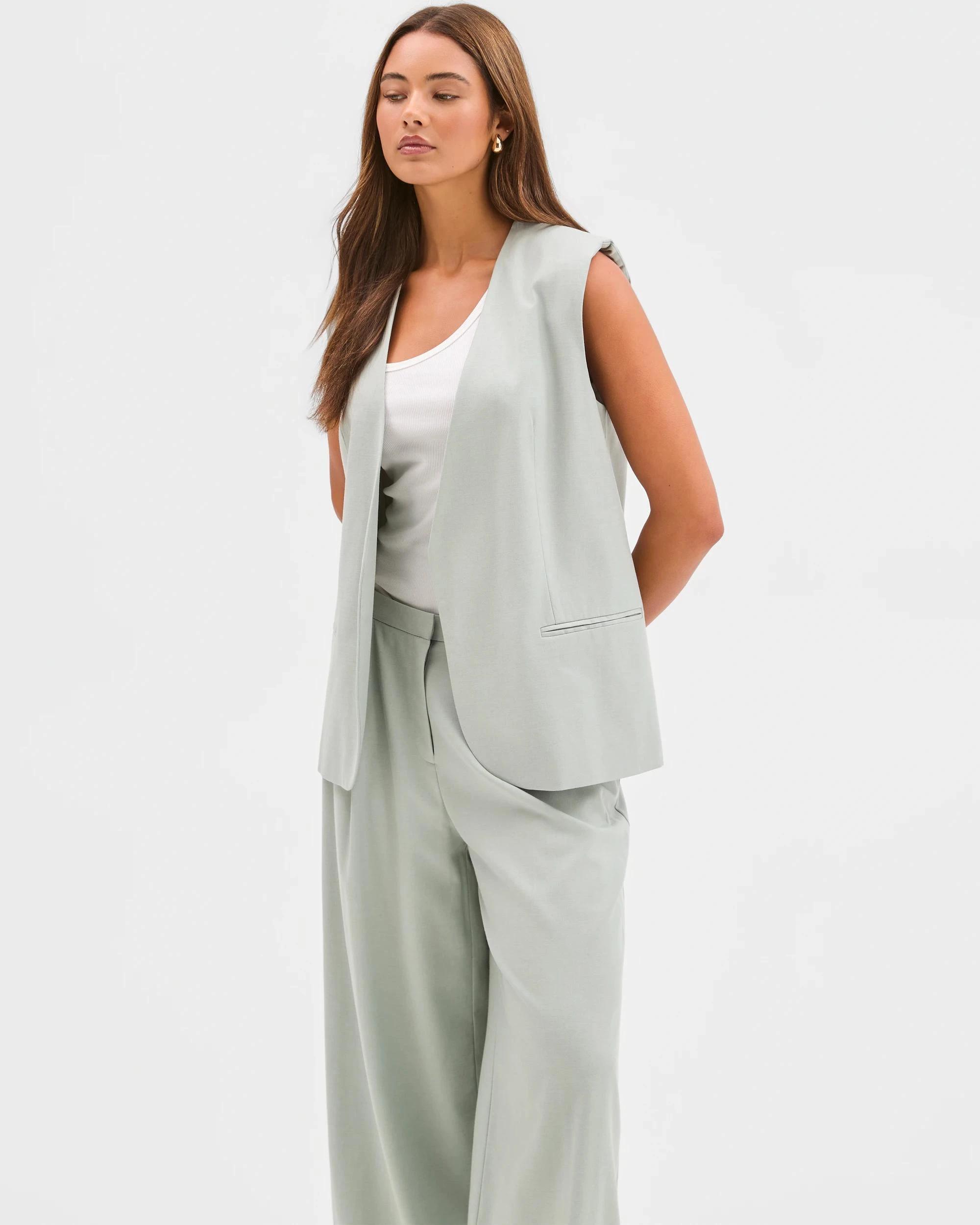 4 Lily Loves Oversized Vest SKY GREY, 4 of 7