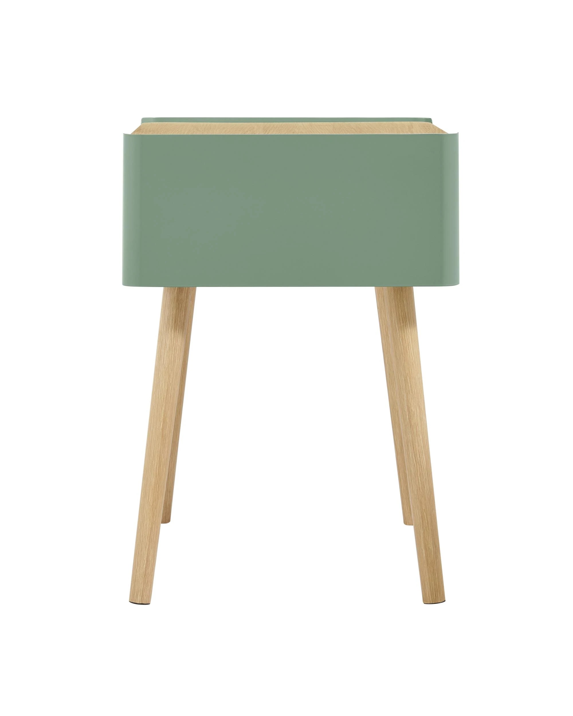 5 Kodu Side Table Bedside Shelf Square - Green, 5 of 8