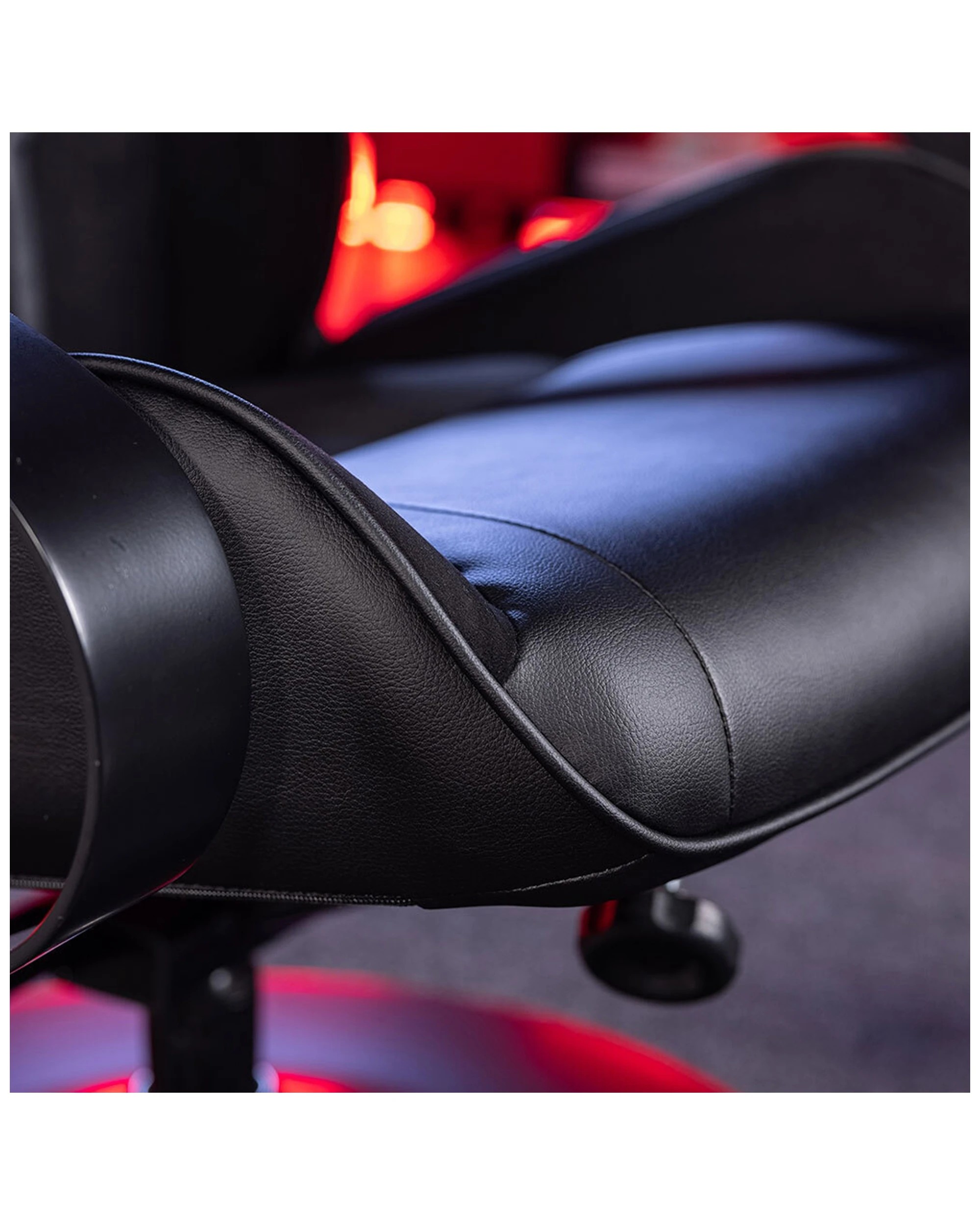 5 X Rocker Milano Auto Reclining Gaming/lounge Rocking Chair W/ Footstool
 - Black, 5 of 9