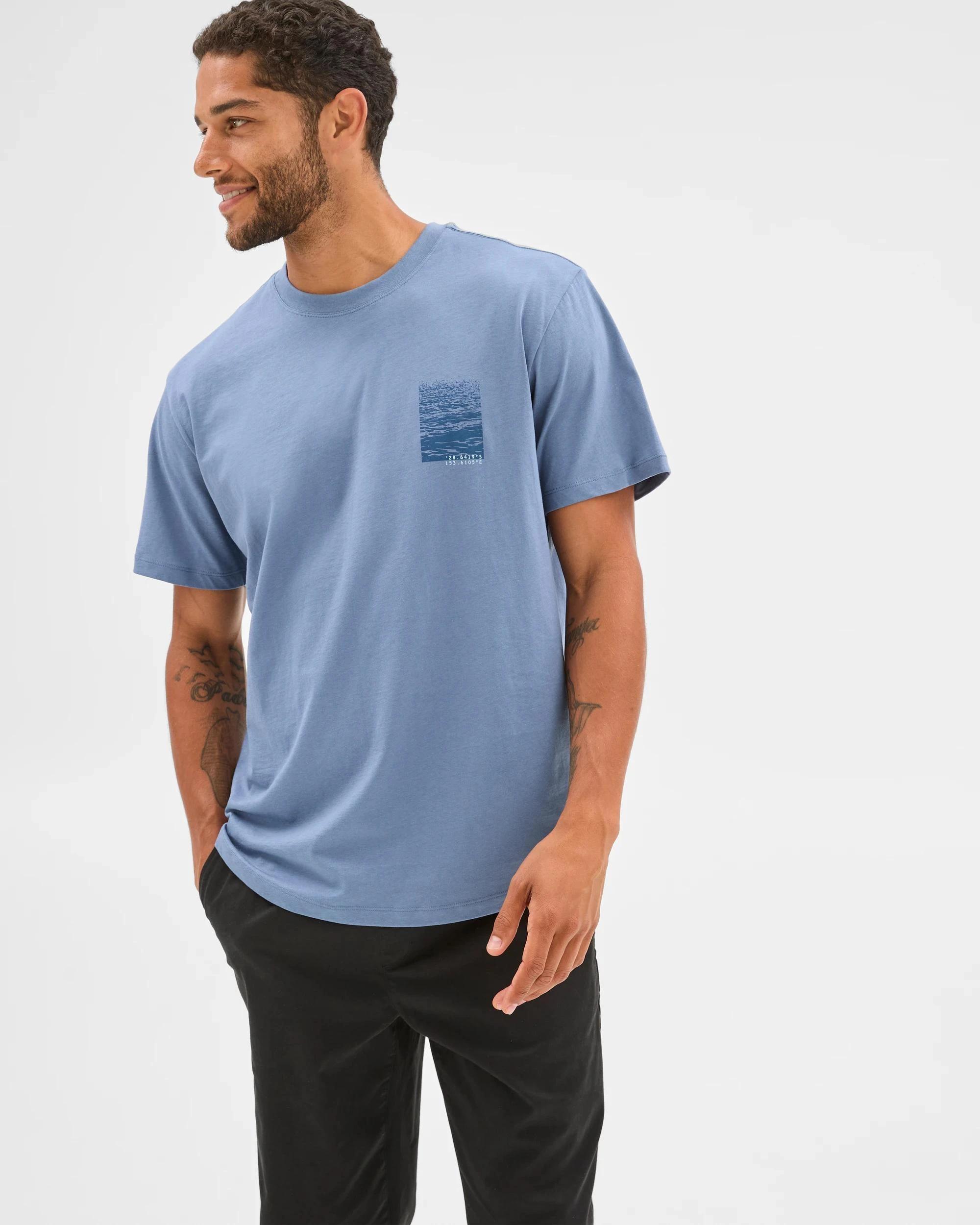 2 Target Australian Cotton Waves Print T-Shirt BLUE, 2 of 5