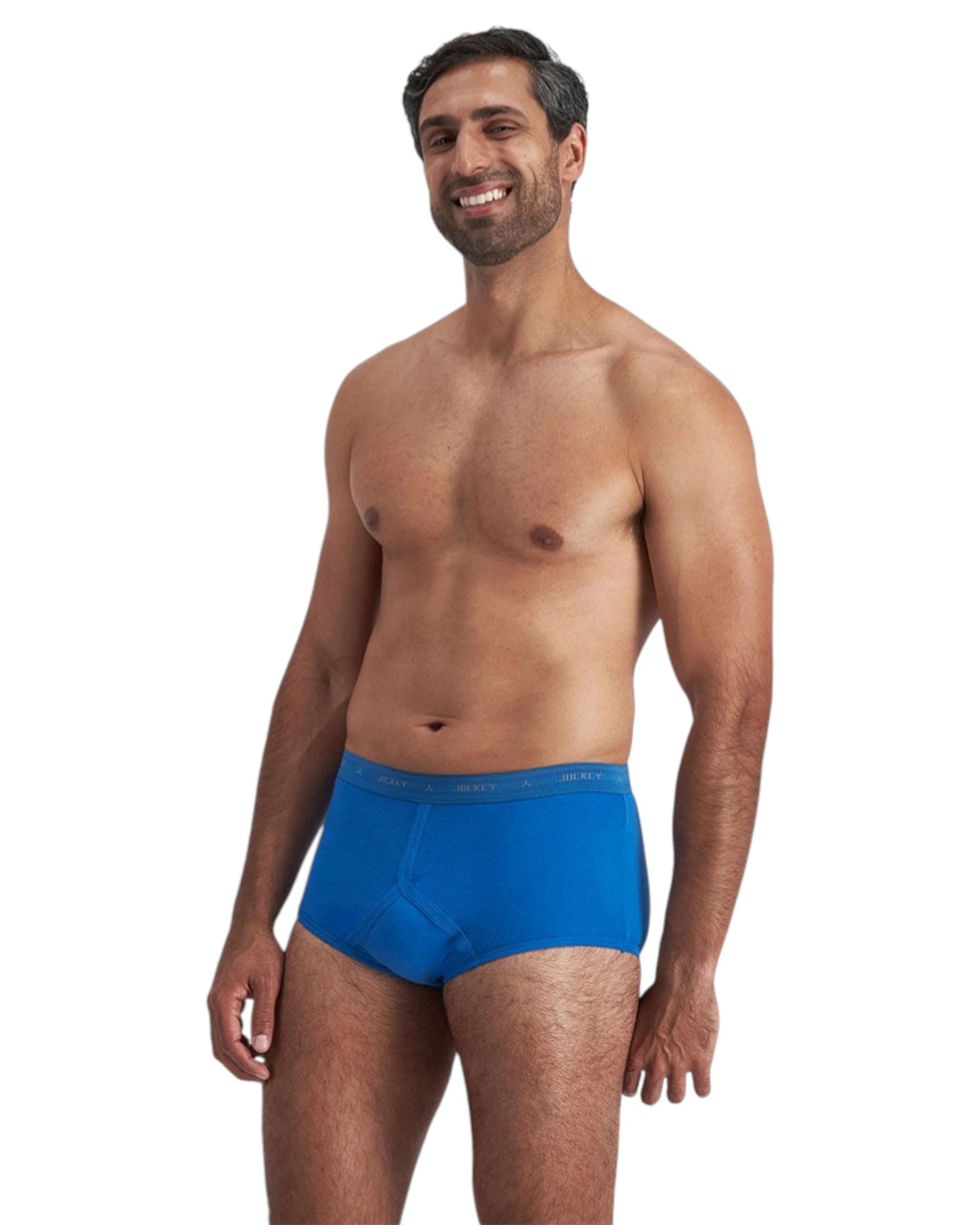 2 Jockey 2 Pack Pack Mens Hipster Y-Front Brief Underwear - Blue BLUE, 2 of 3